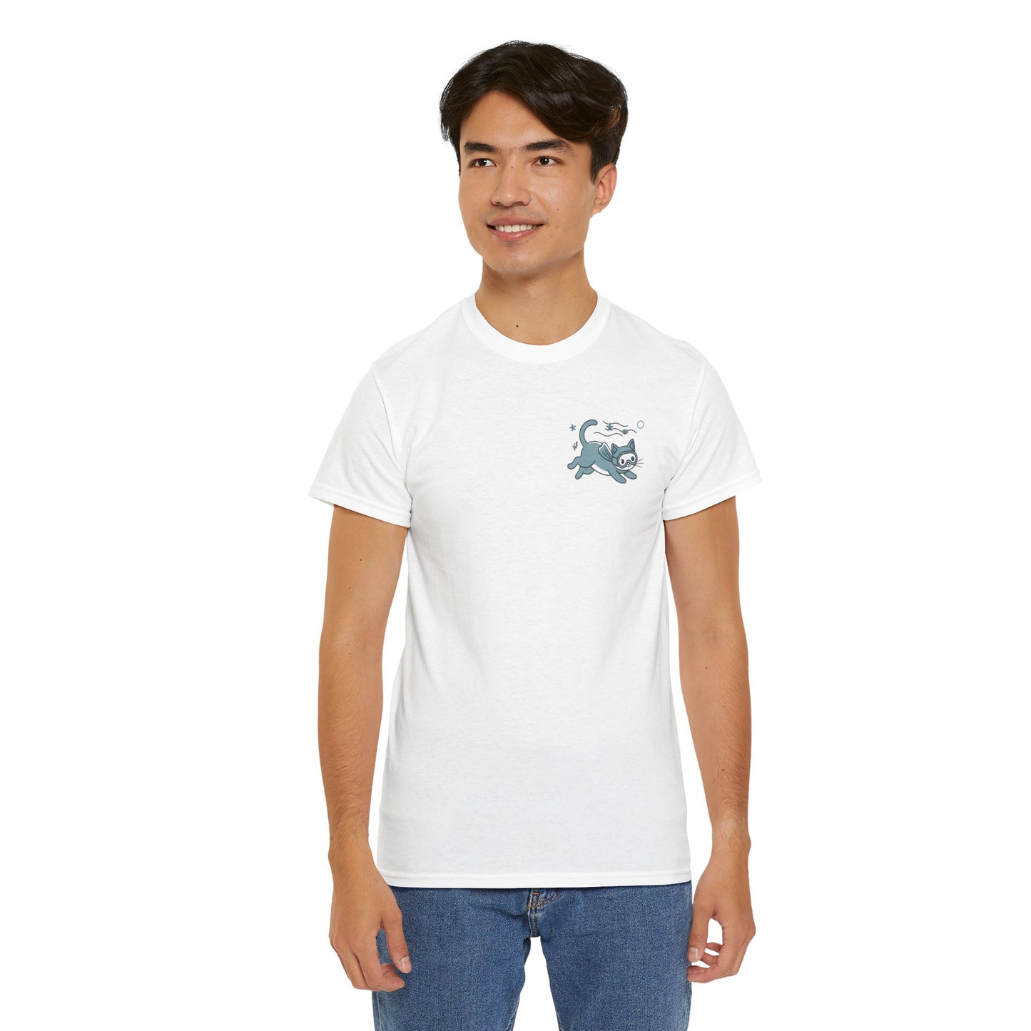 Sea Cats T-Shirt — Cute Underwater Cat Graphic Tee, Ocean Cat Lover Gift - 14869