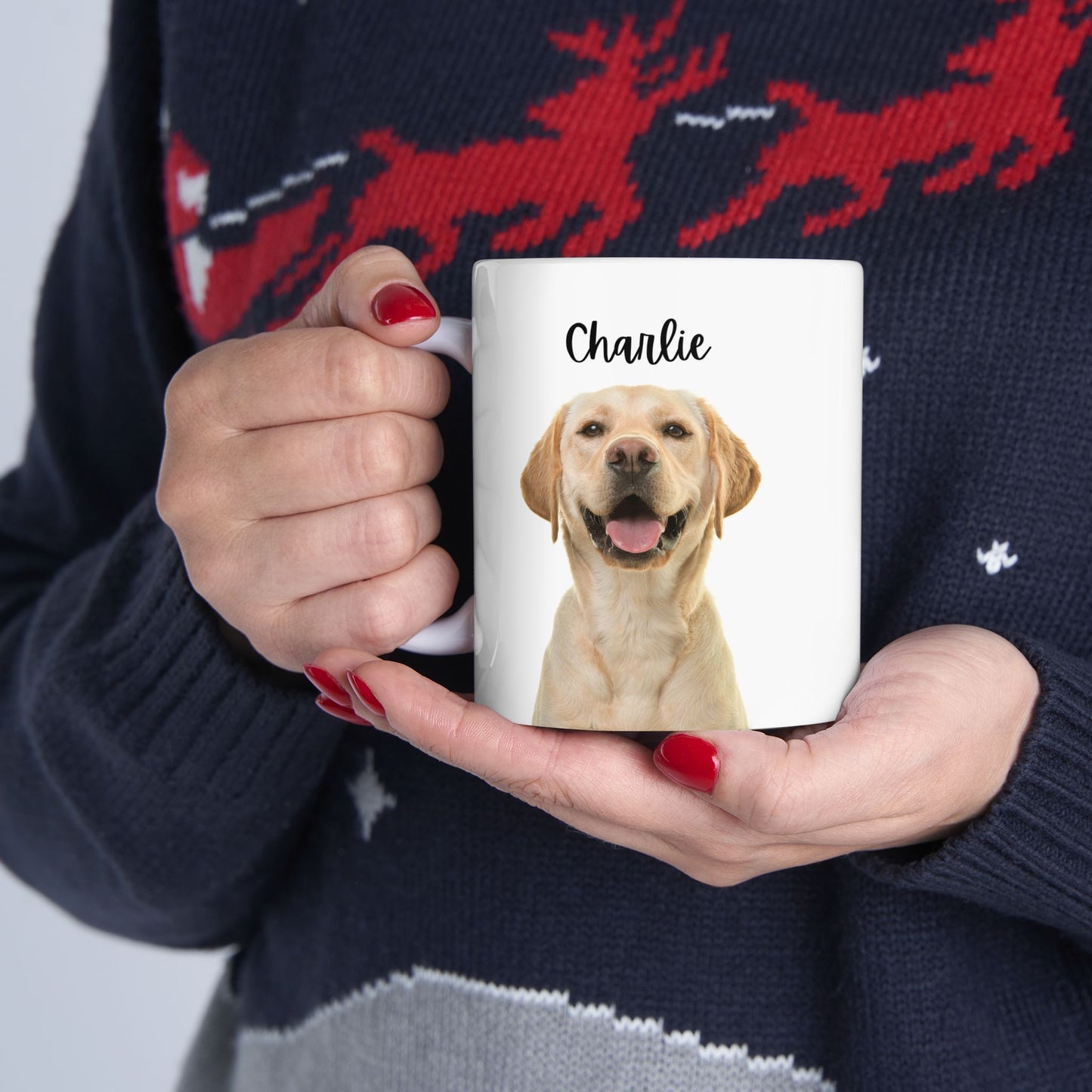 Dog Lover's Ceramic Mug, Dog-Themed Coffee Mug, Present for Pet Owners, Cute Dog Gift, Animal Lover's Kitchenware - 14157