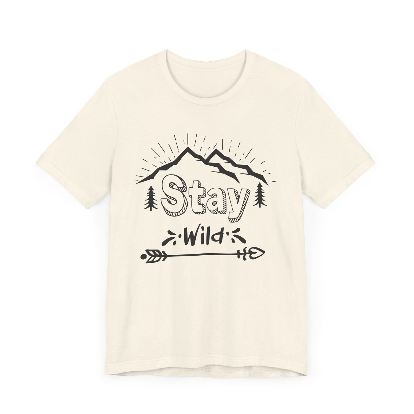 Camping: Stay Wild - Unisex Jersey Short Sleeve Tee - 12589