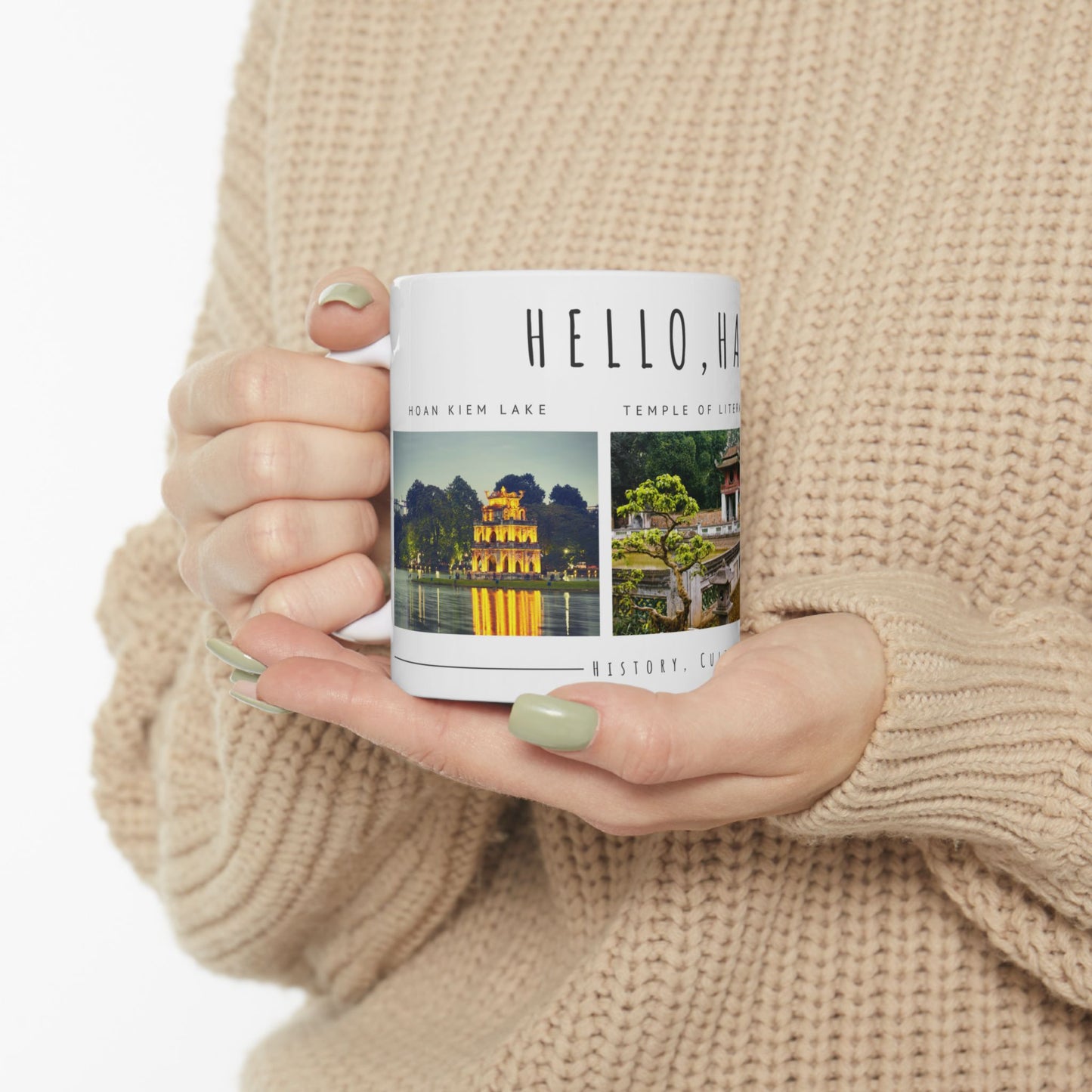 Hello Hanoi! Ceramic Mug - 11oz & 15oz - A Journey Through Vietnam's Culture - 12210