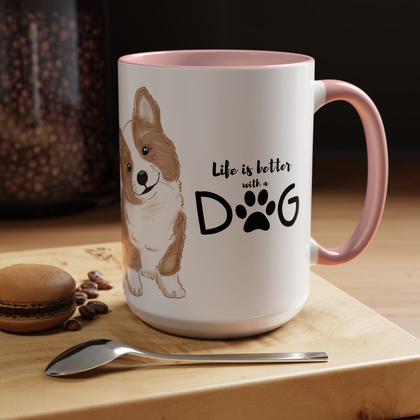 Did You Know There Are 300 Words For Love in Canine? -  Accent Coffee Mug (11, 15oz)