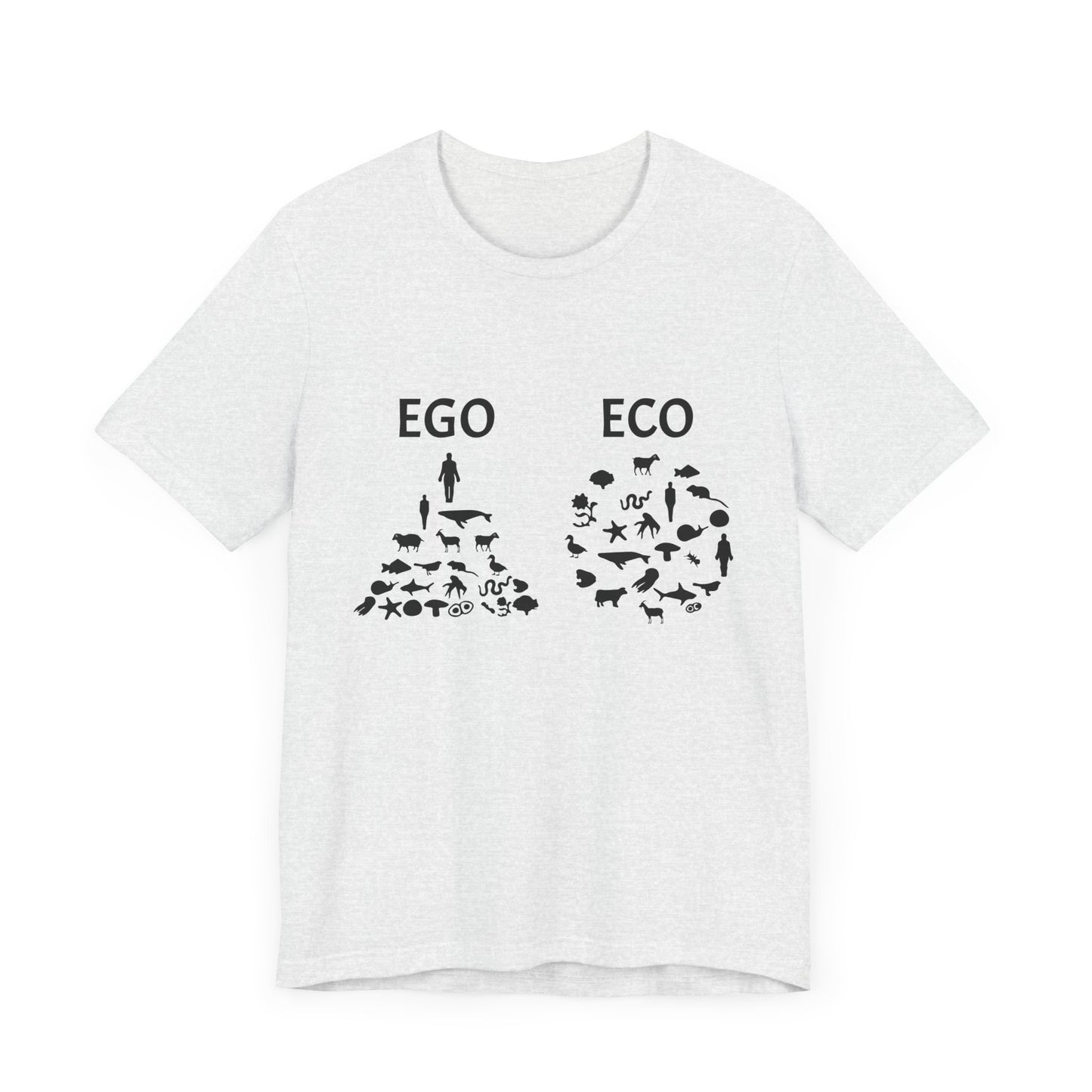 Vegan: Ego vs Eco - Unisex Jersey Short Sleeve Tee - 12368