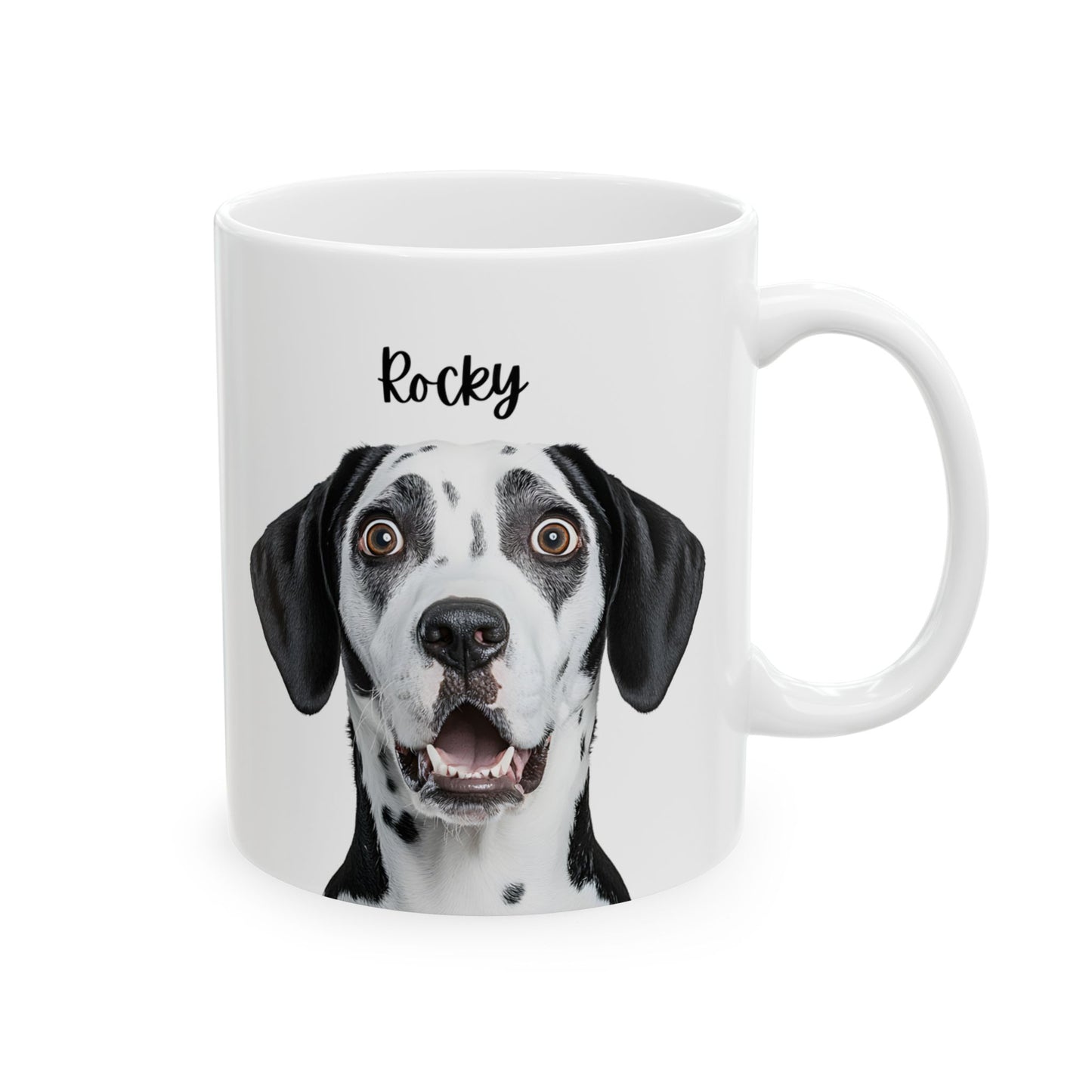 Personalized  Dog Ceramic Mug | Pet Lover Gift, Unique Coffee Cup, Dog Mom Mug, Customizable Pet Mug - 14158