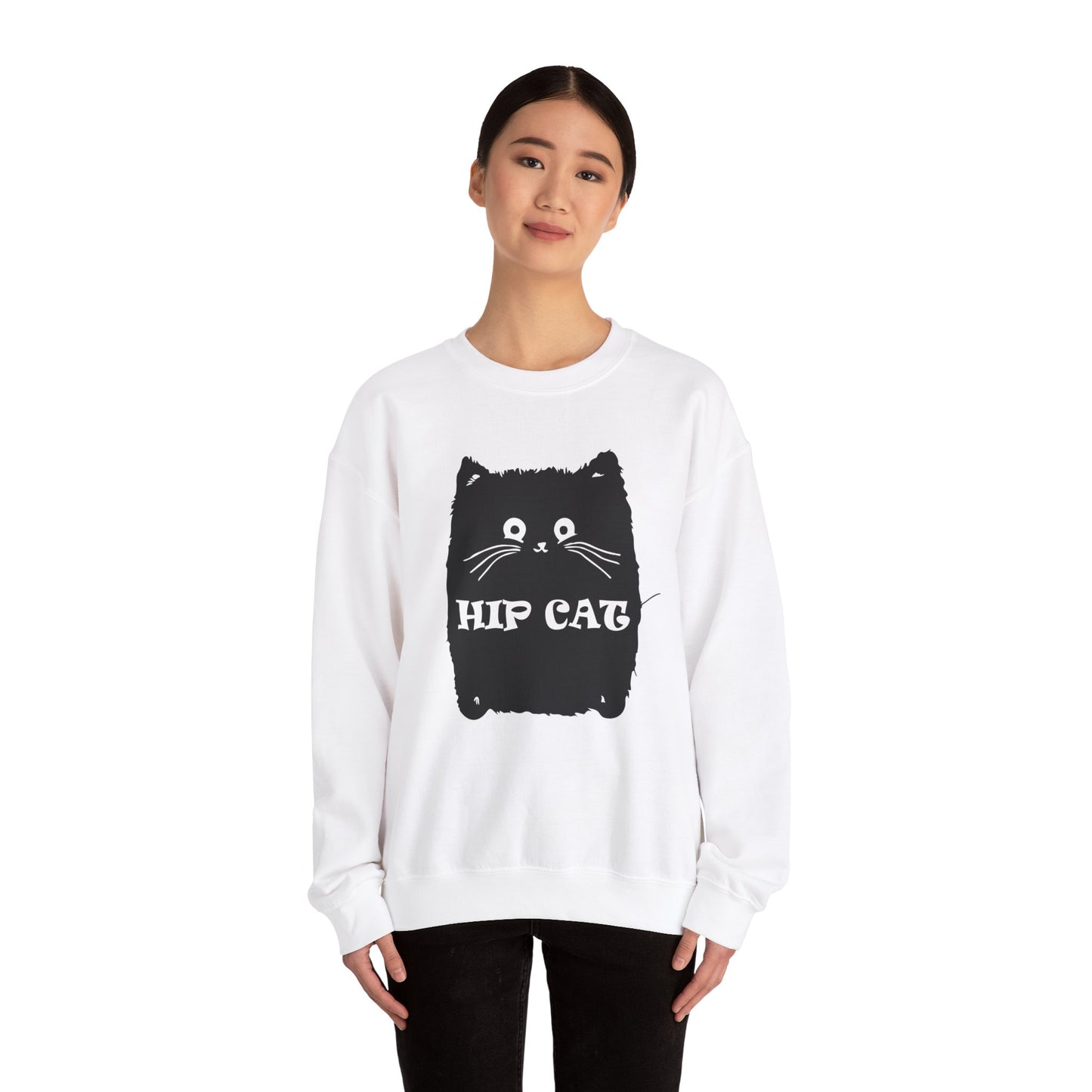 Hip Cat - Unisex Heavy Blend™ Crewneck Sweatshirt