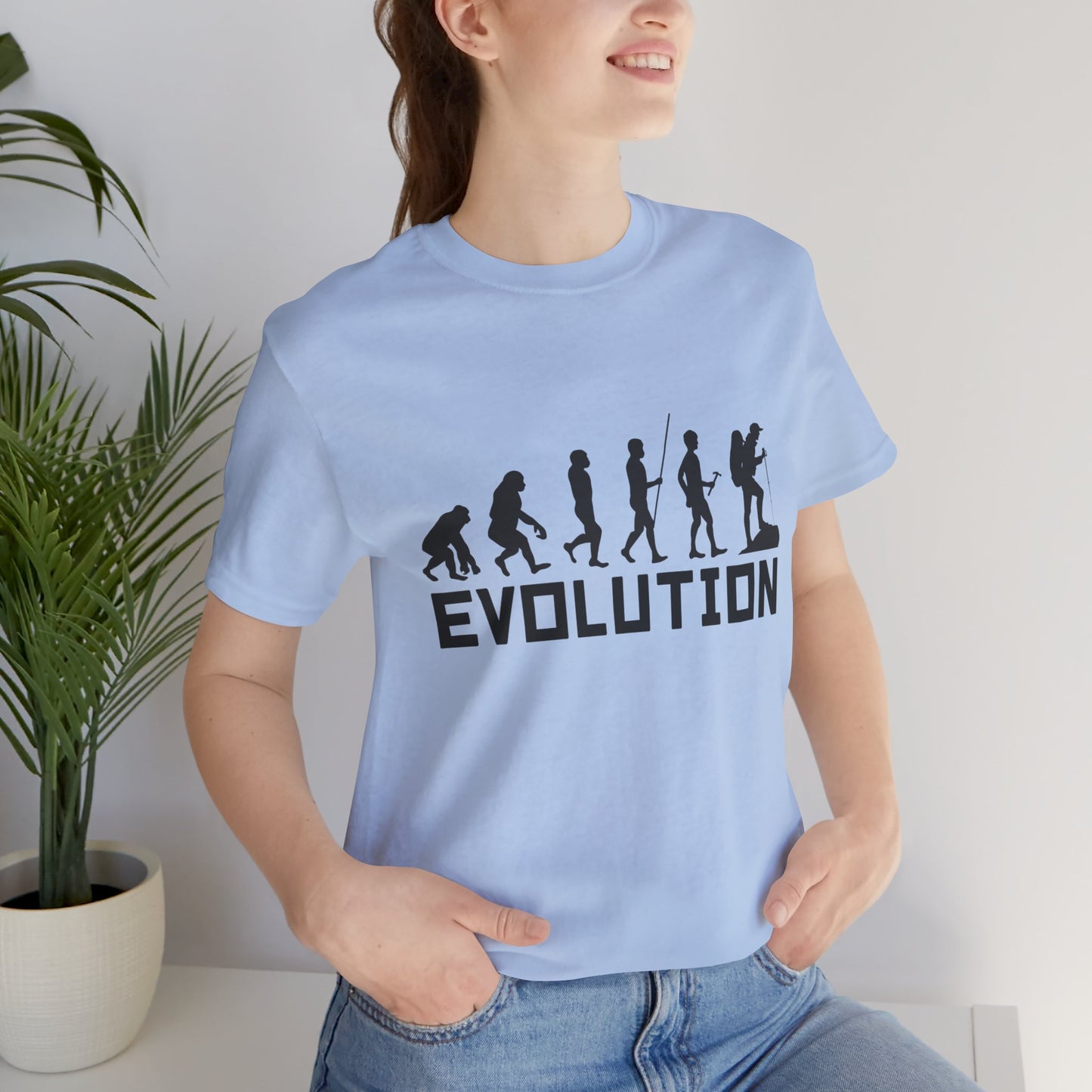 Camping:  Evolution - Unisex Jersey Short Sleeve Tee