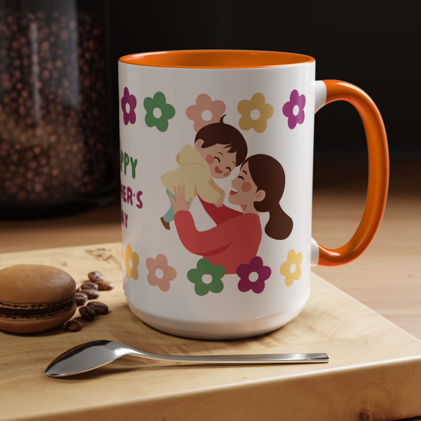 Happy Mother's Day Floral Accent Coffee Mug - 11/15oz - 12491