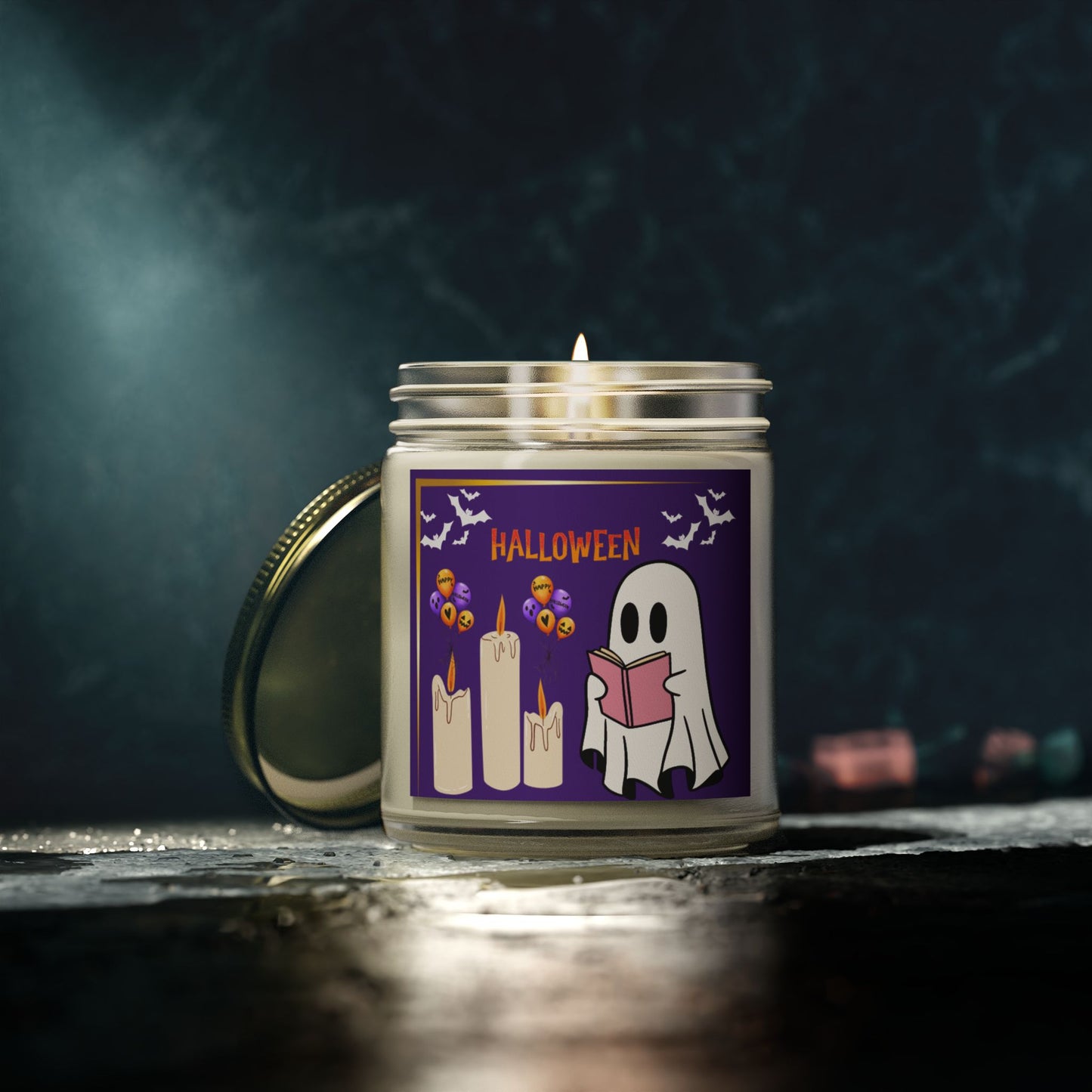 Halloween - Scented Coconut Apricot Candles (4oz, 9oz) - 14095