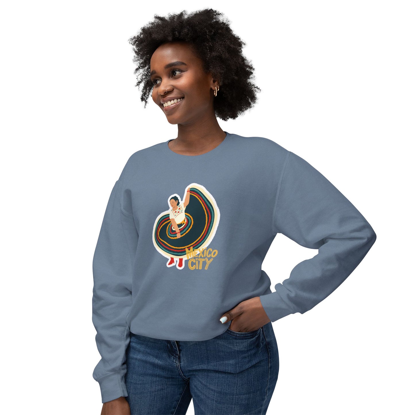 Mexico City Unisex Lightweight Crewneck Sweatshirt -12123
