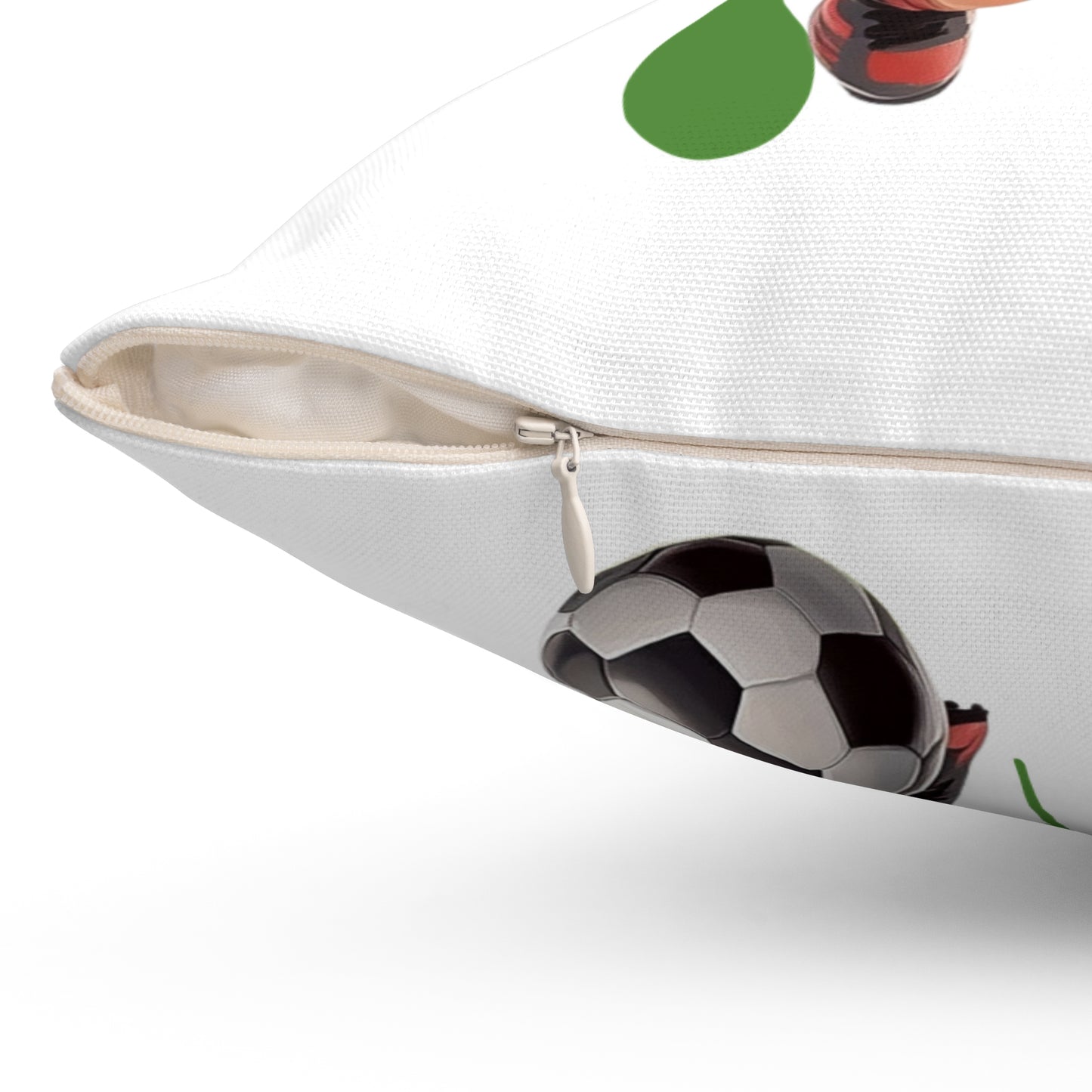 Kids: Soccer - Spun Polyester Square Pillow