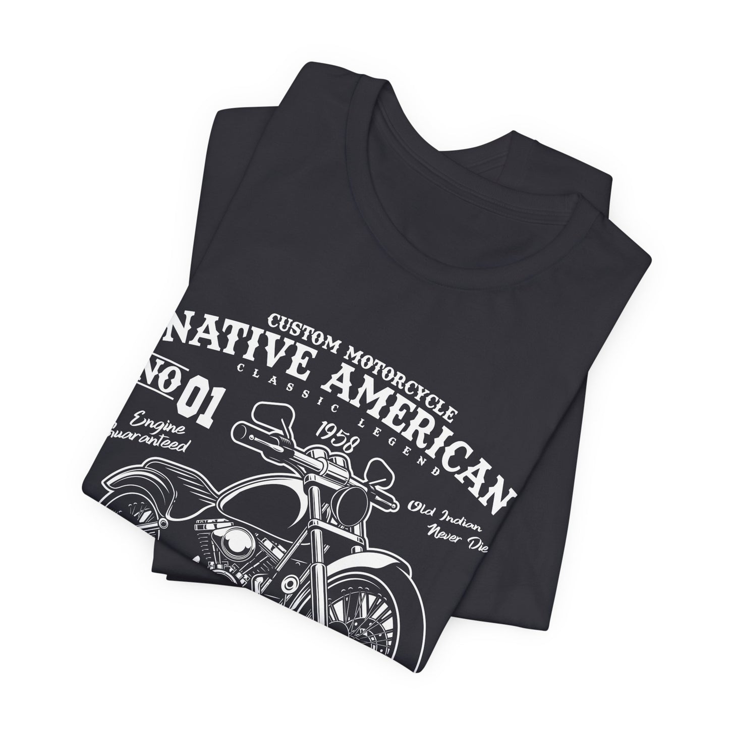 Custom Motorcycle, Native American - Unisex Jersey Short Sleeve Tee - 13299