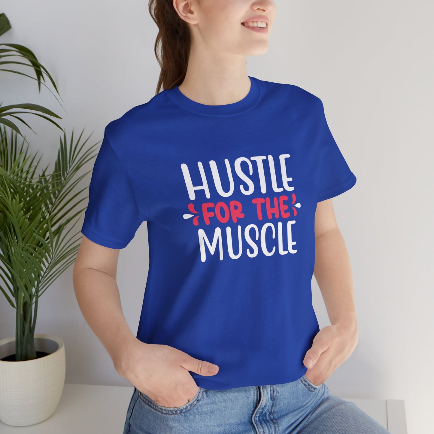 Yoga: Hustle For The Muscle - Unisex Jersey Short Sleeve Tee