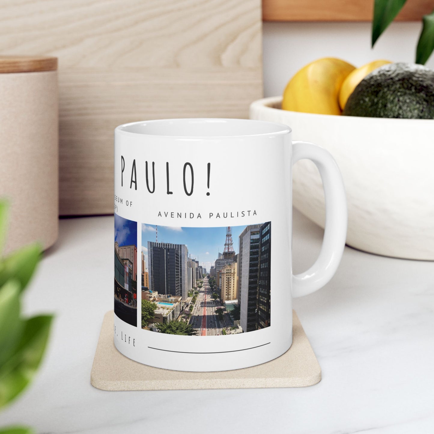 Hello Sao Paulo Ceramic Mug – Art, Culture, Life (11oz & 15oz) - 12026