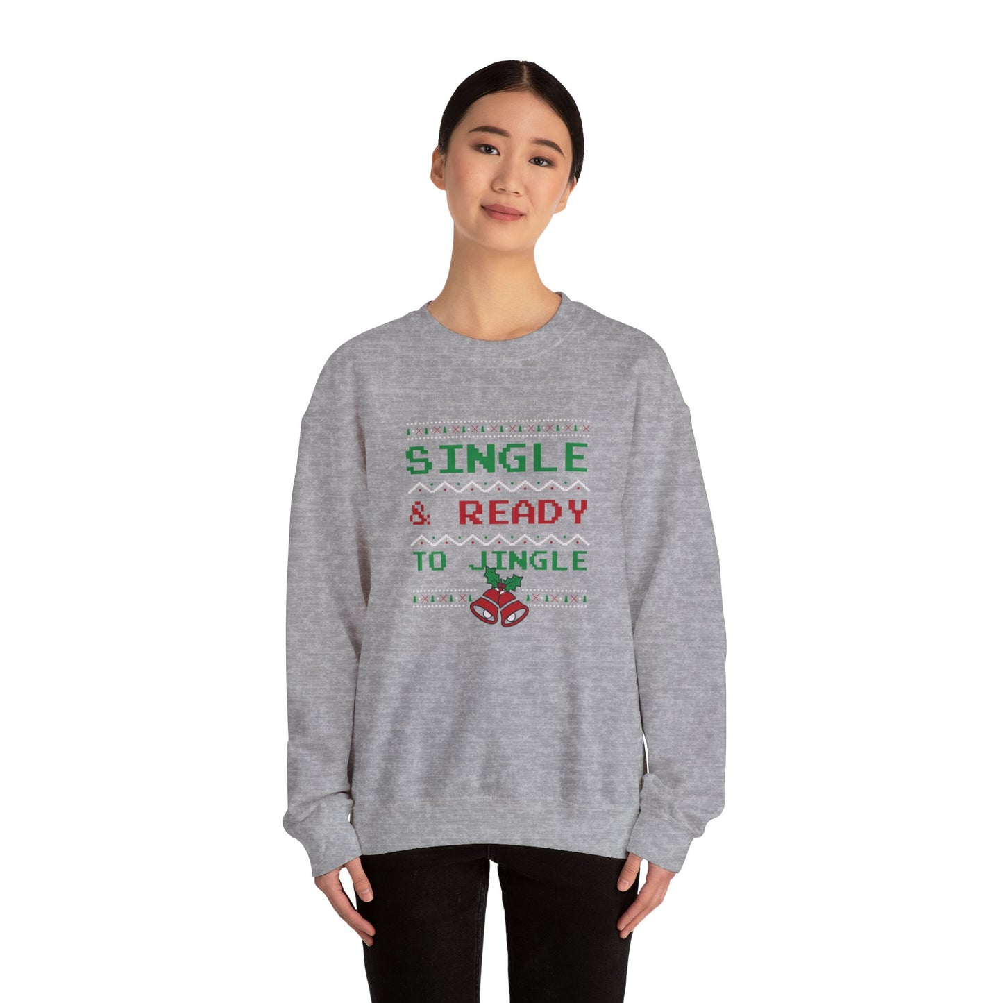 Single and Ready to Jingle - Unisex Heavy Blend™ Crewneck Sweatshirt