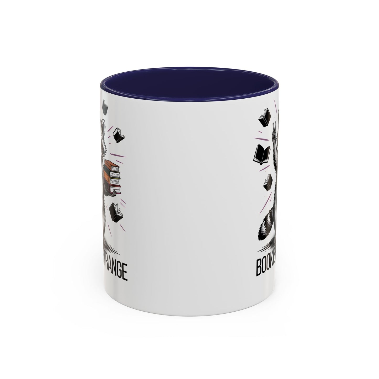Bookish & Strange Raccoon Mug – Cute Reading Coffee Mug Gift for Book Lovers (11oz / 15oz) - 14803