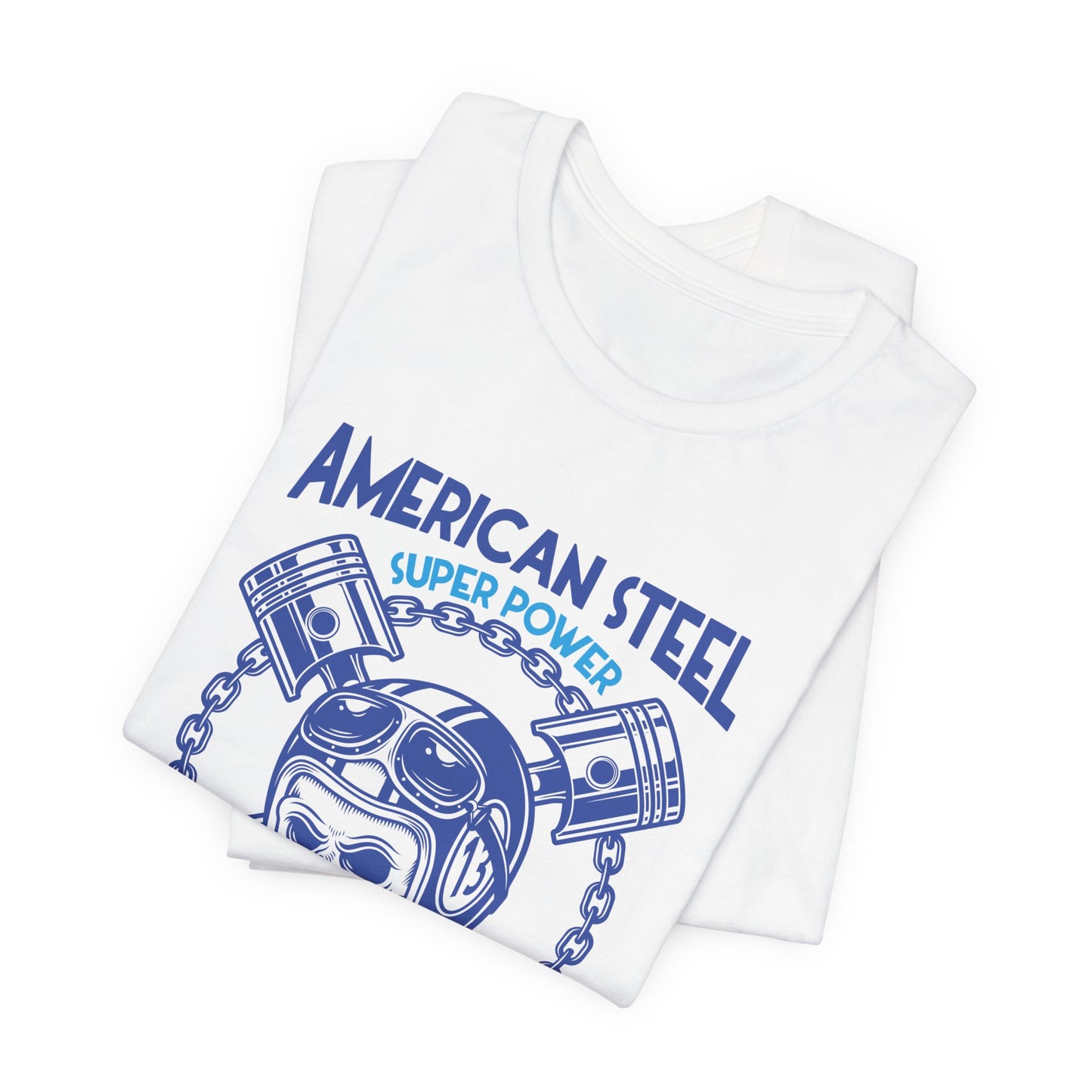 American Steel, Super Power On The Road - Unisex Jersey Short Sleeve Tee