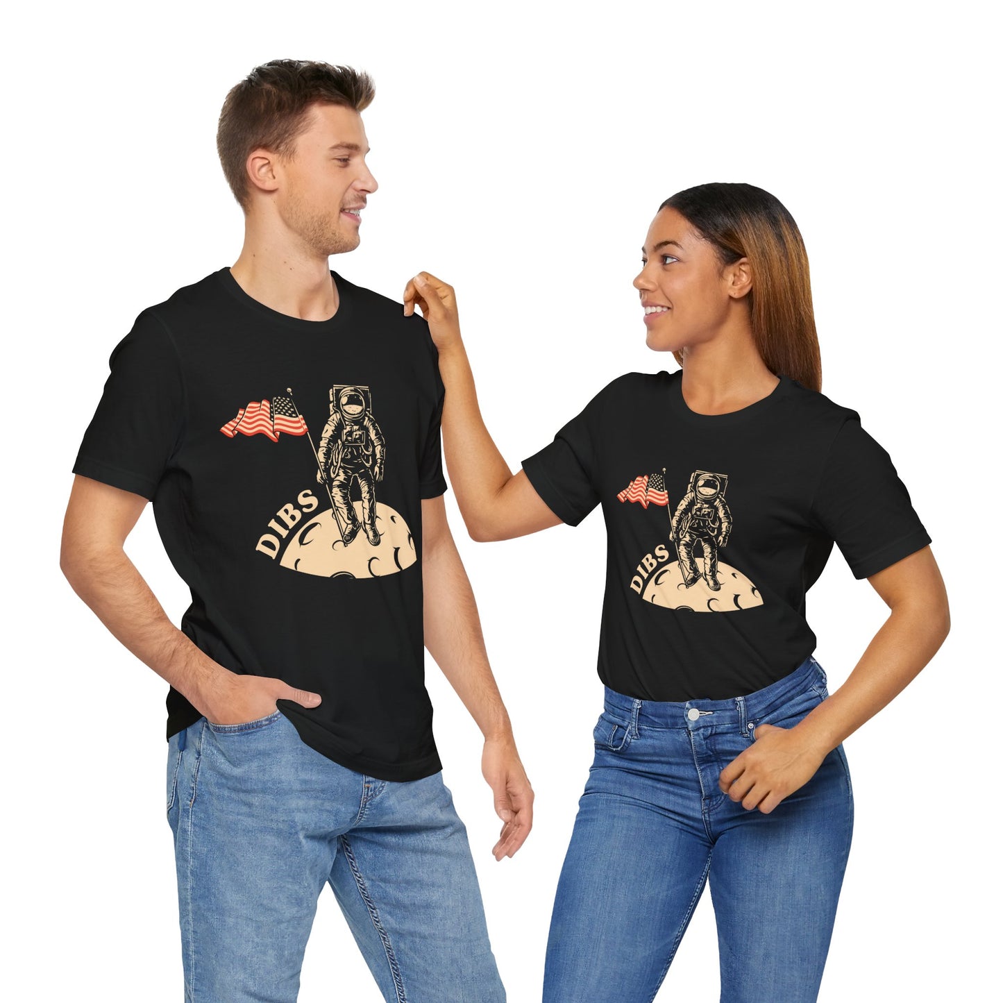 US, July 4th,  Astronaut Adventure Tee - DIBS on the Moon, Space Lover Shirt,  Unisex Astronaut Tee - 13737