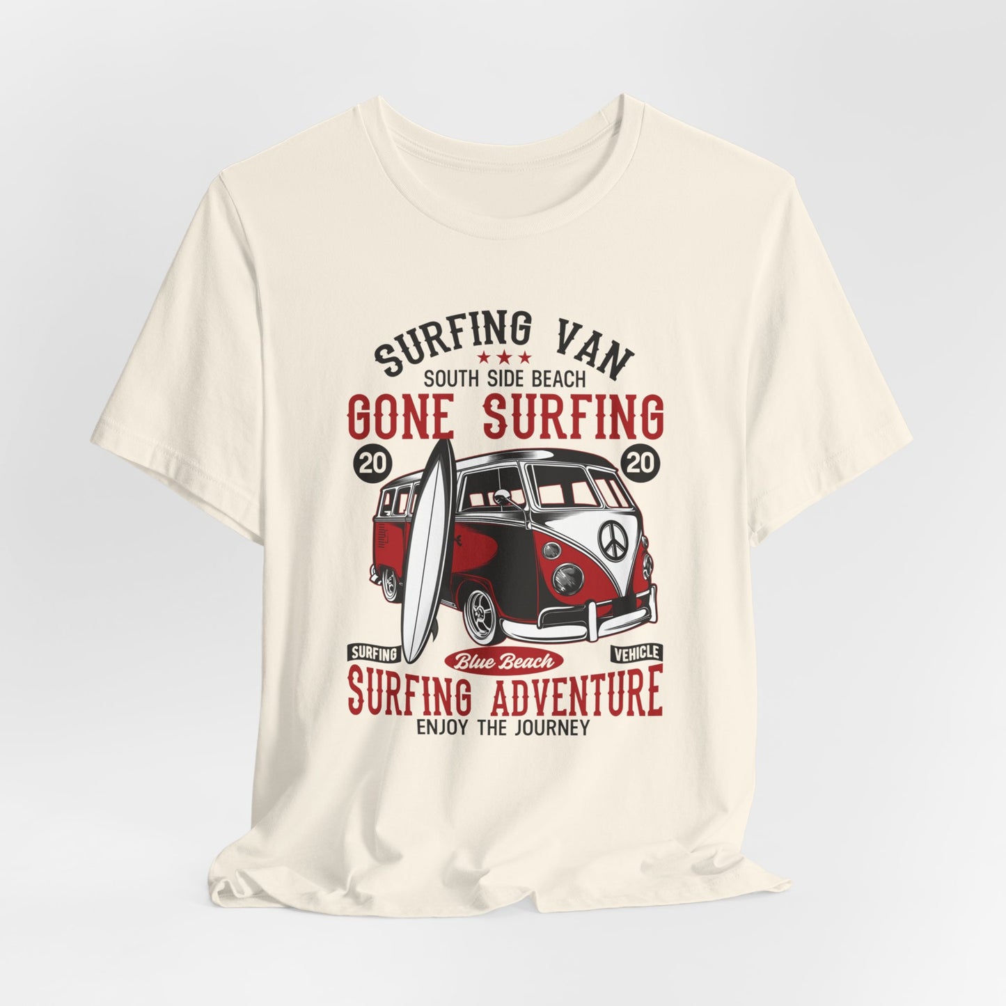 Surfing Van, Surfing Adventure - Unisex Jersey Short Sleeve Tee