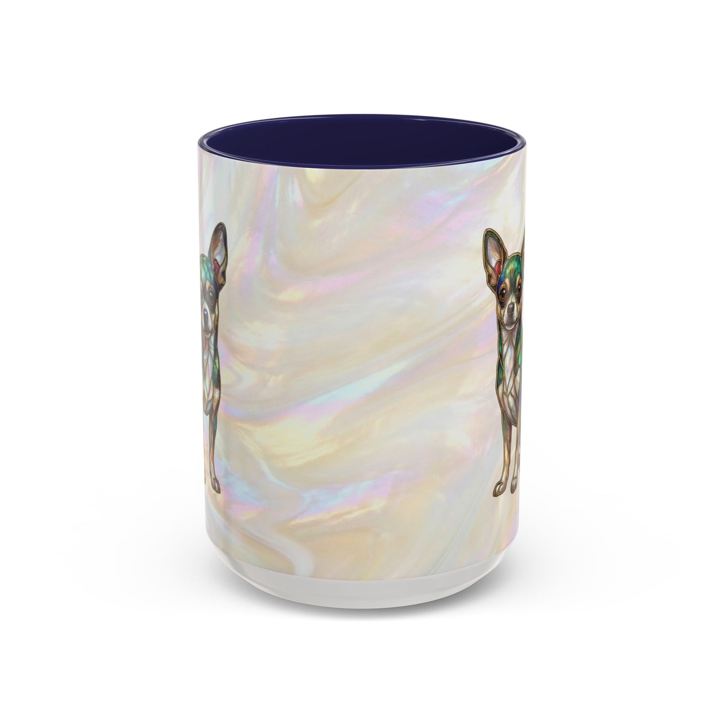 Chihuahua Accent Coffee Mug -Stained Glass Style (11/15oz) - 14625