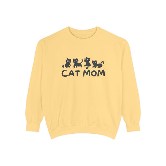 Cat Mom - Unisex Garment-Dyed Sweatshirt - 11736
