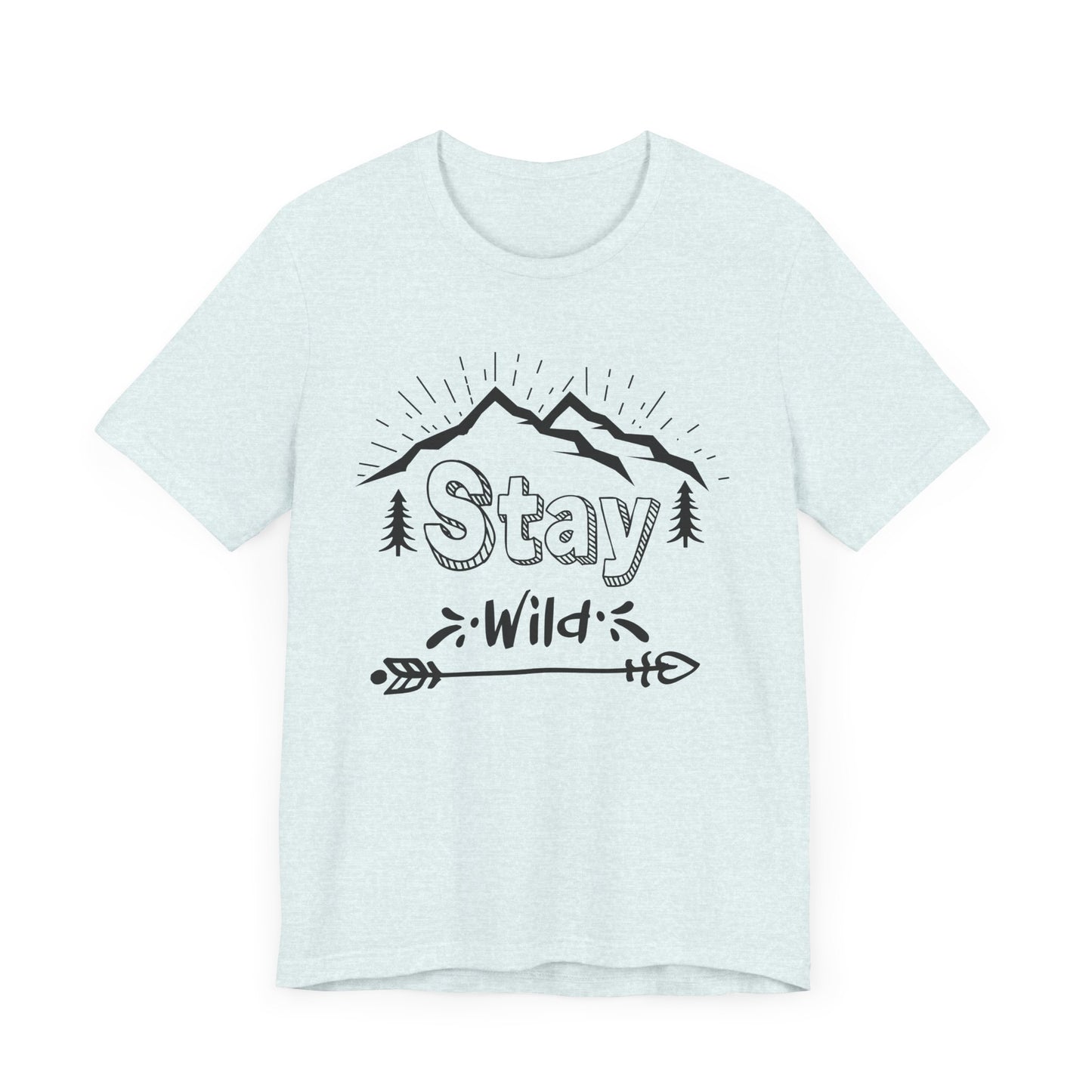Camping: Stay Wild - Unisex Jersey Short Sleeve Tee - 12589