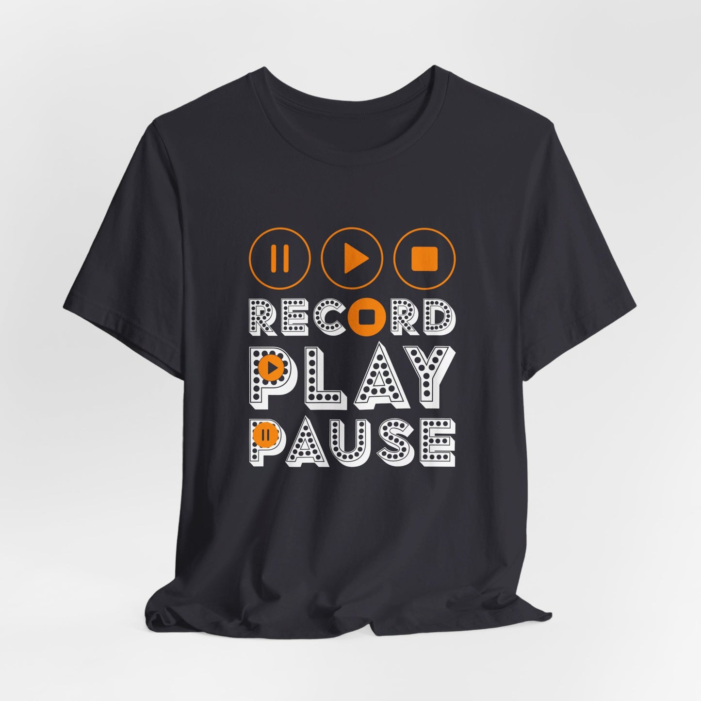 Record Play Pause - Unisex Jersey Short Sleeve Tee