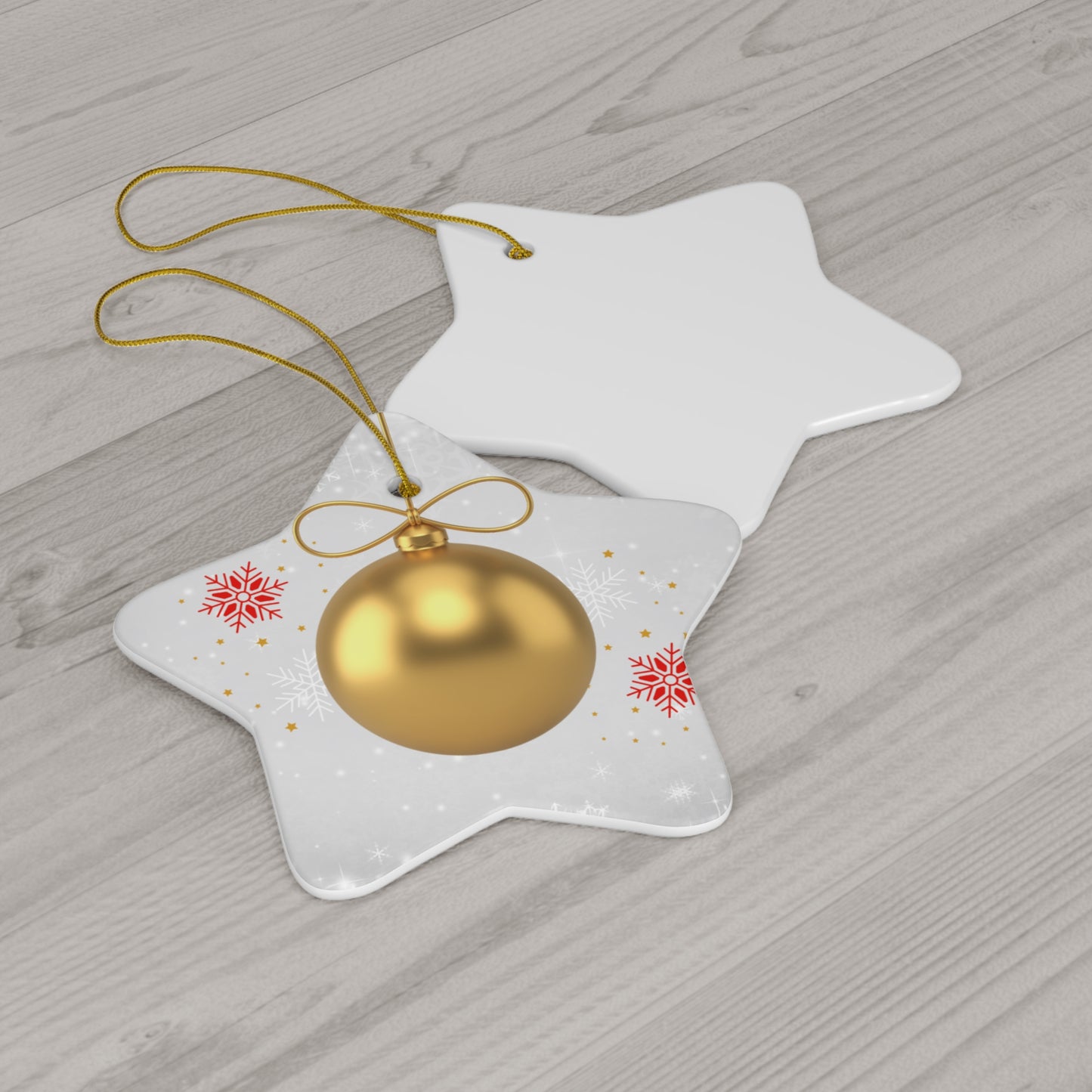 Gleaming Gold - Ceramic Ornament, 4 Shapes