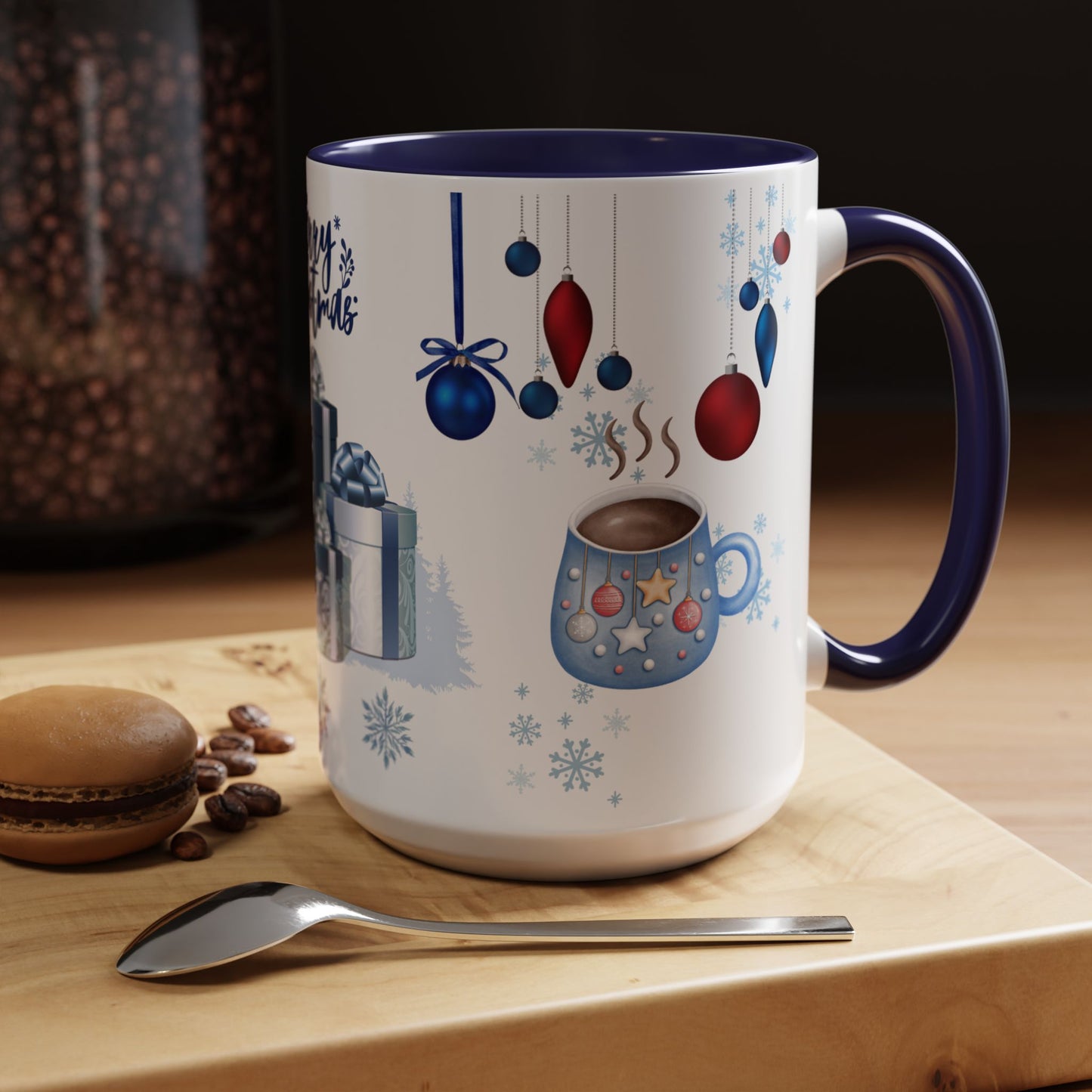 Blue Christmas - Accent Coffee Mug (11, 15oz)