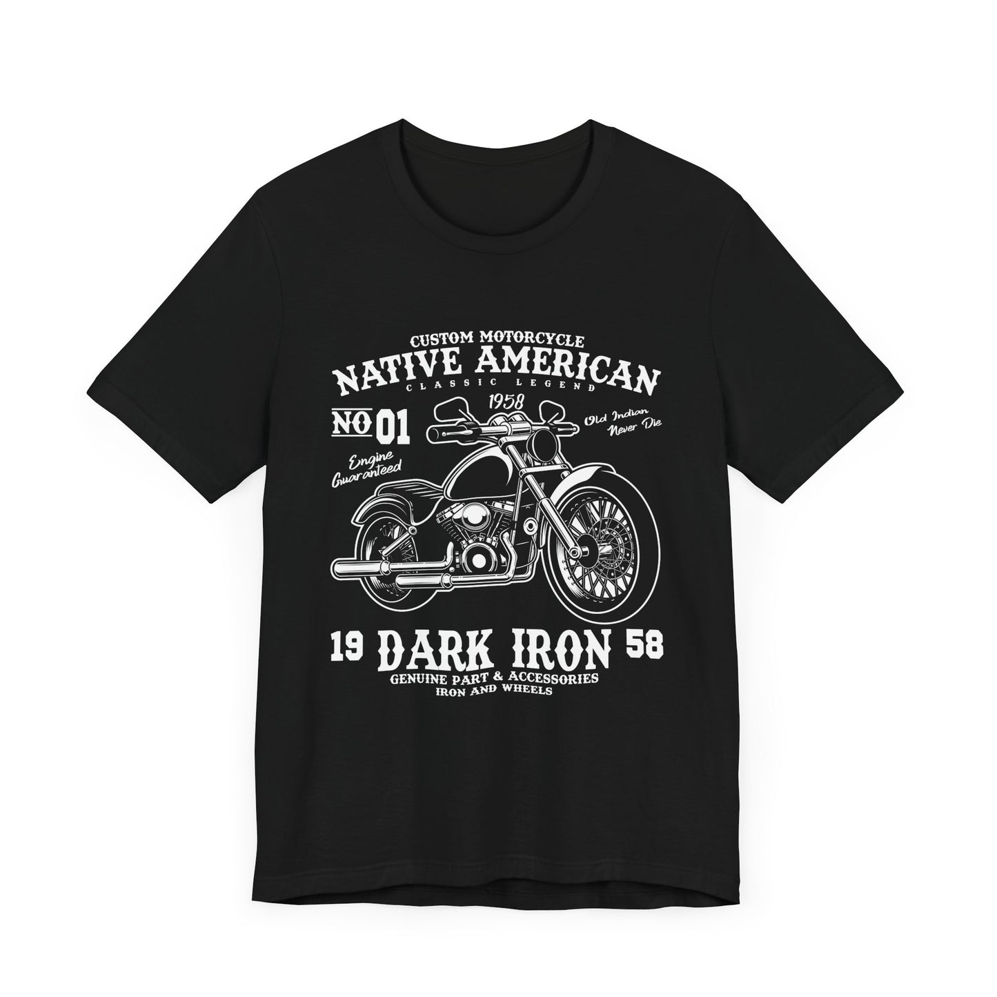 Custom Motorcycle, Native American - Unisex Jersey Short Sleeve Tee - 13299