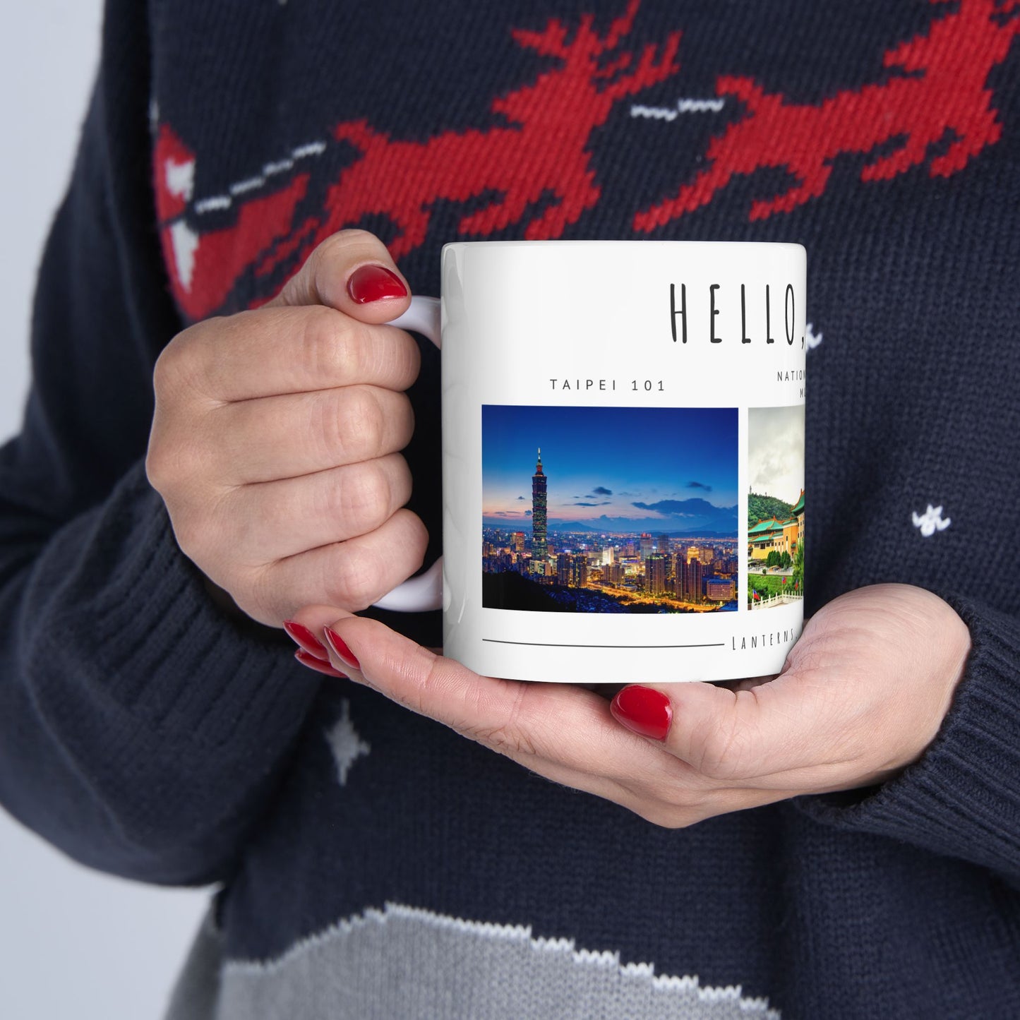 Hello, Taipei! Ceramic Travel Mug - 11oz & 15oz - 12179
