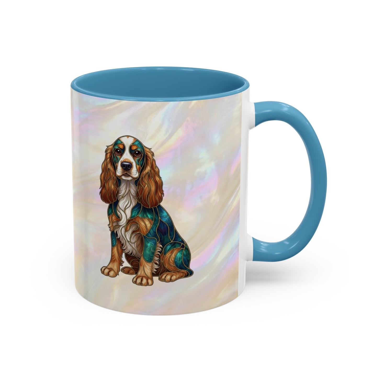 Cocker Spaniel Accent Coffee Mug -Stained Glass Style (11/15oz) - 14626