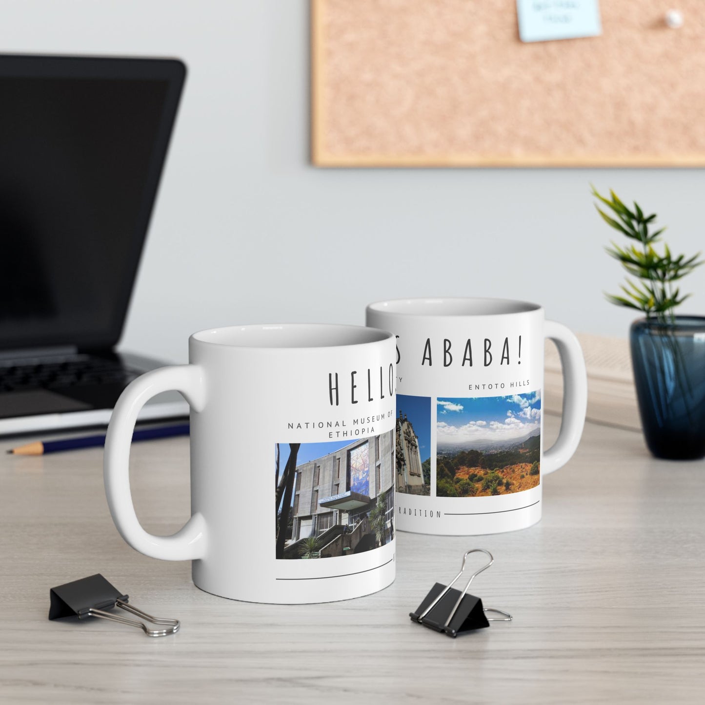Hello, Addis Ababa! Ceramic Mug - 11oz & 15oz | Gift for Travelers & Culture Enthusiasts - 12177