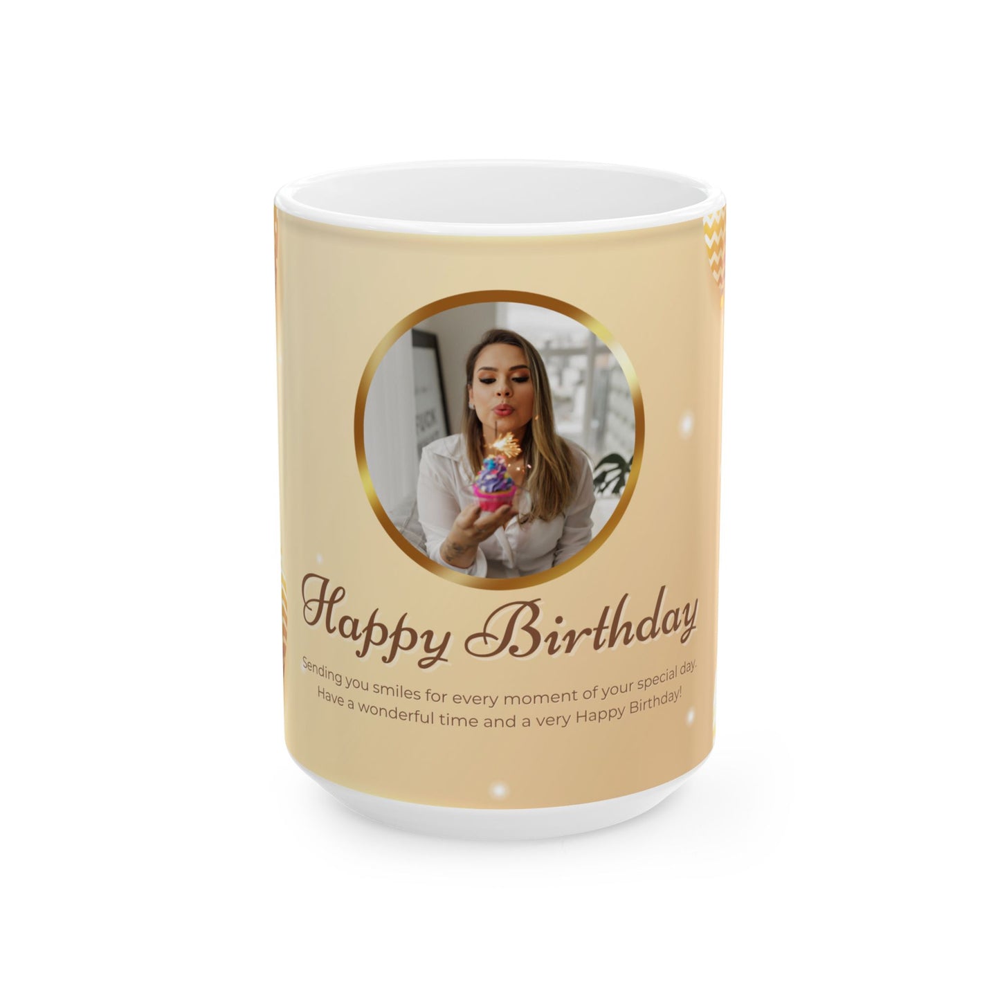 Happy Birthday Ceramic Mug, Customized Birthday Gift, Celebration Mug, Unique Birthday Present, Festive Coffee Cup - 13981