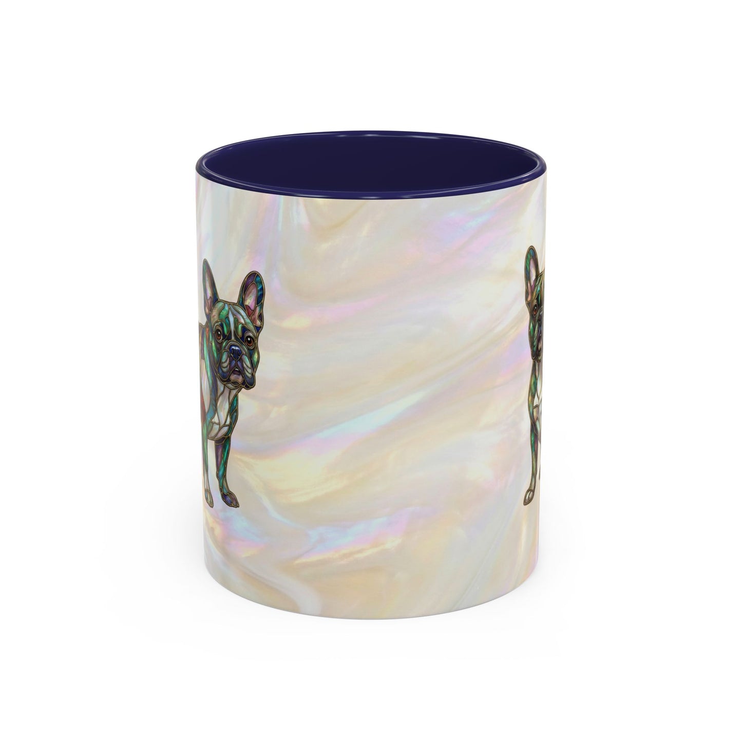 French Bulldog Accent Coffee Mug -Stained Glass Style (11/15oz) - 14632