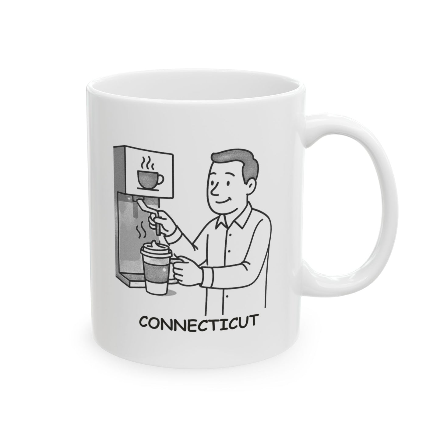 "In Connecticut, we don’t just drink coffee; we fuel up for the day ahead." Ceramic Mug - 13836