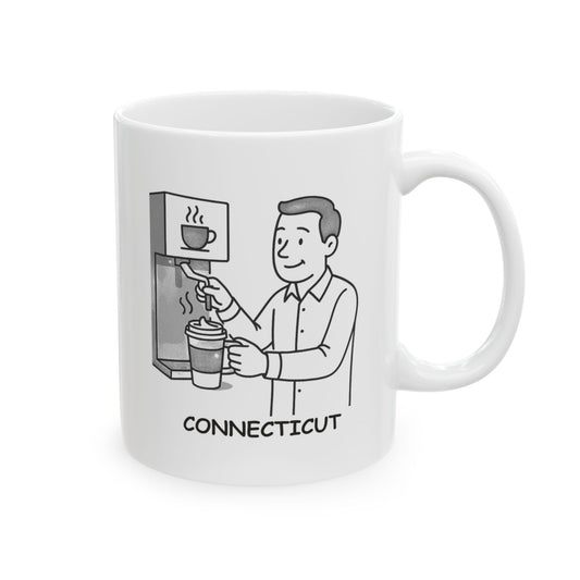 "In Connecticut, we don’t just drink coffee; we fuel up for the day ahead." Ceramic Mug - 13836