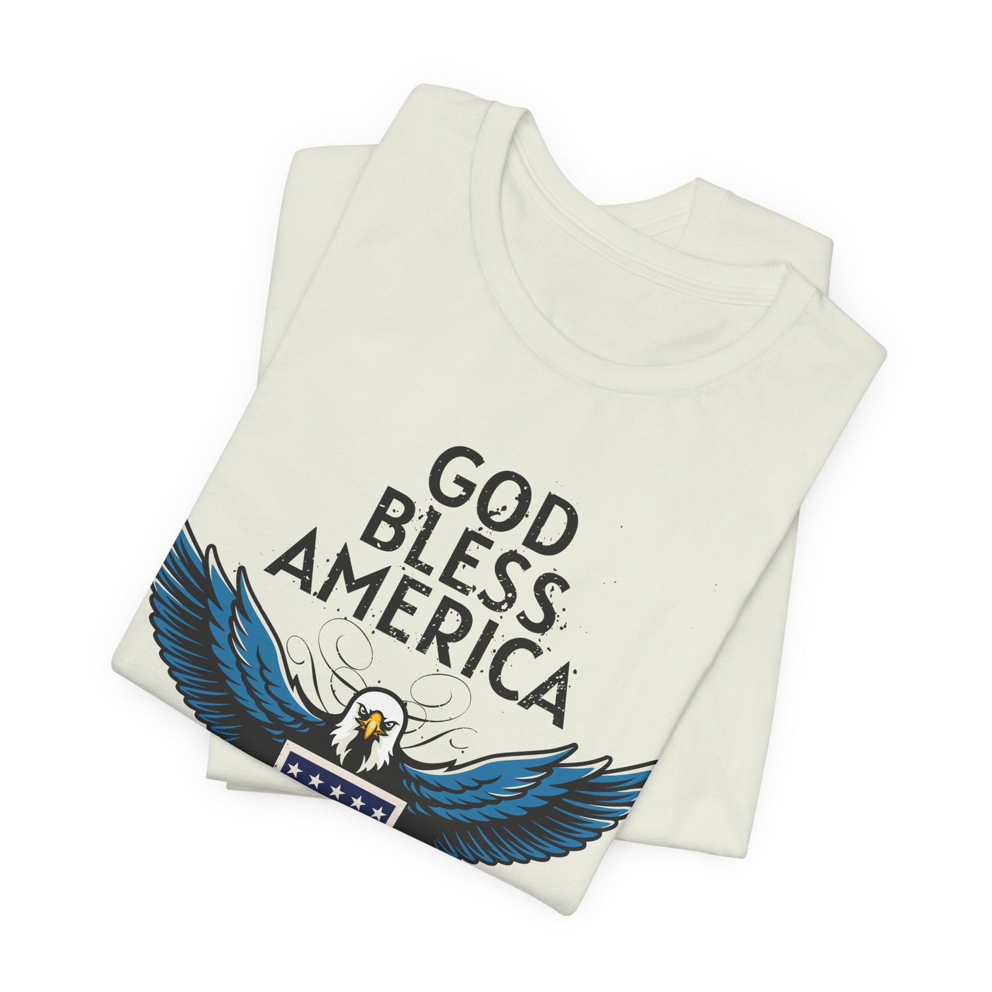 God Bless America Unisex Tee | Patriotic Shirt, American Eagle Design, Casual Wear, Independence Day, Gifts for Veterans - 13786