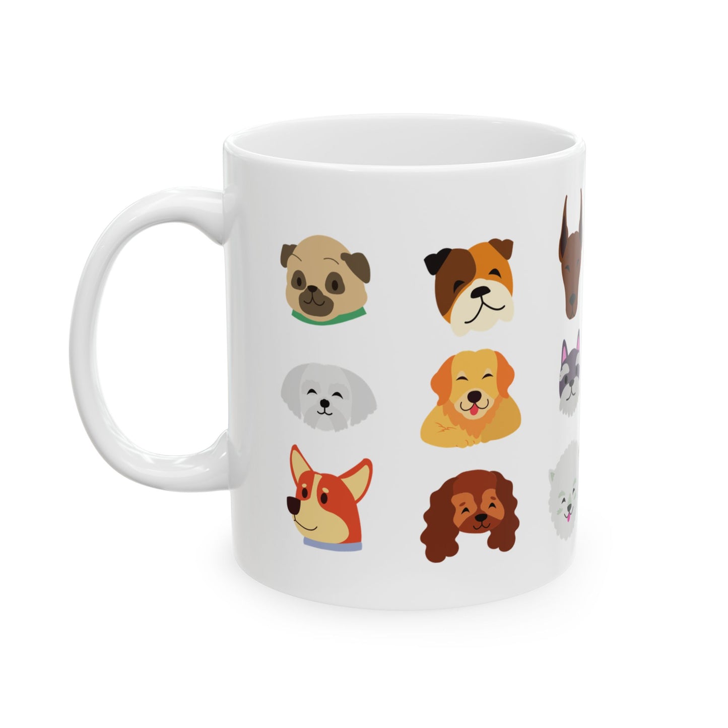 Whimsical Pet-Themed Ceramic Mug - Perfect Gift for Dog Lovers, Animal Enthusiasts, Cozy Home Decor, Birthdays - 14164