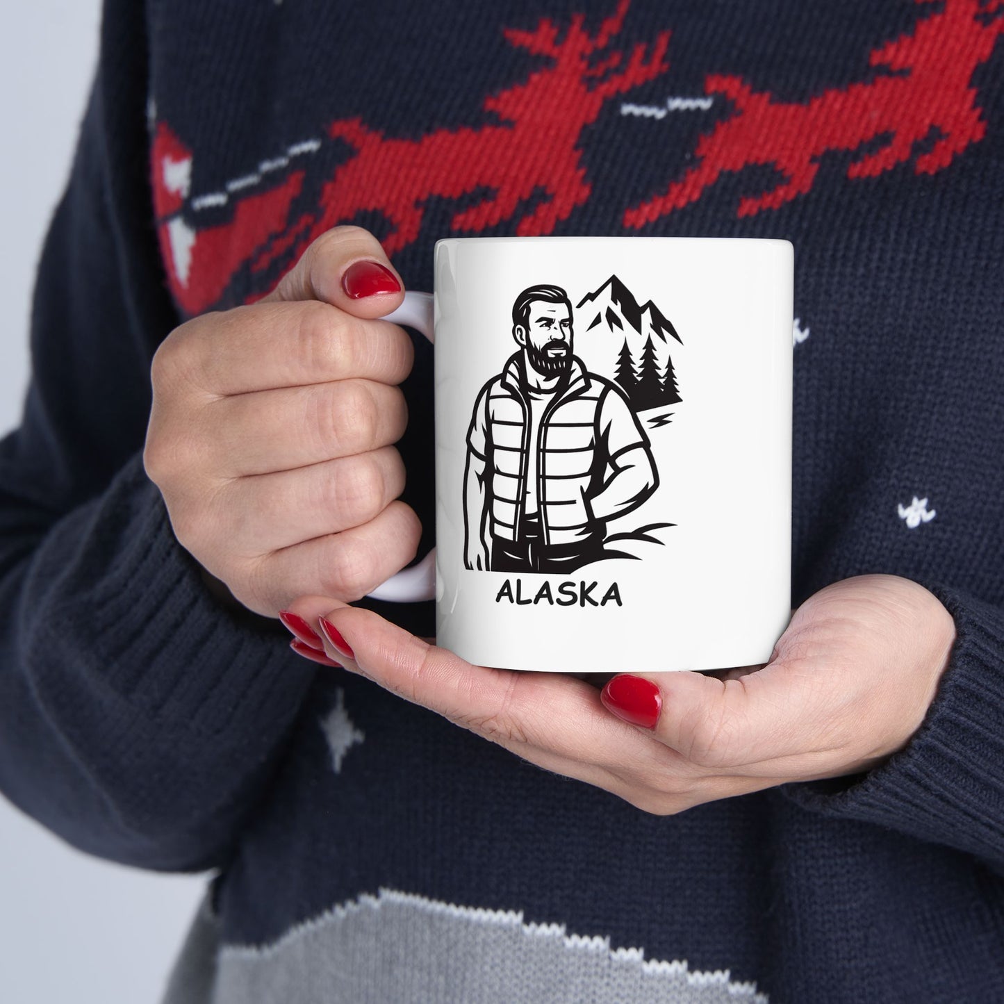 "Alaska: The only place where a light jacket in summer is considered a ‘short sleeve day.’" Ceramic Mug - 13018