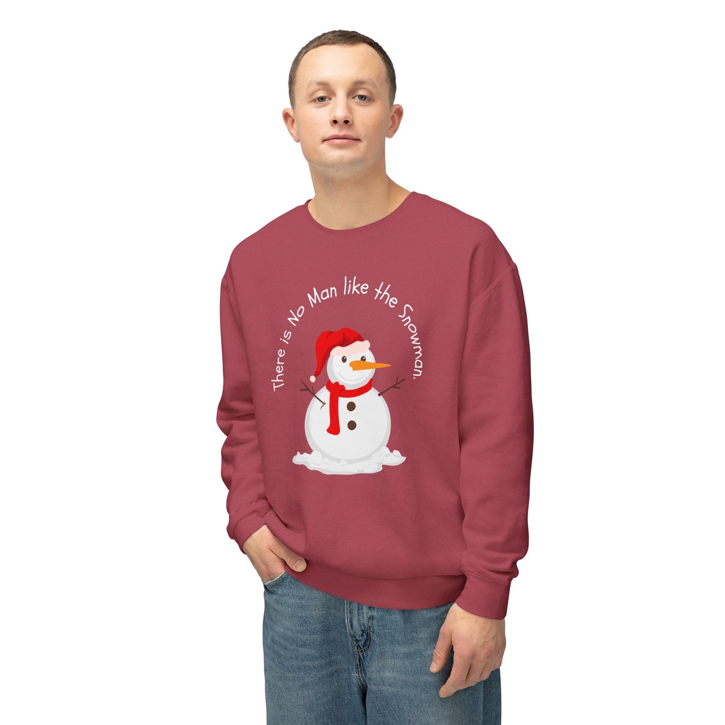 There is No Man Like Snowman - Unisex Lightweight Crewneck Sweatshirt