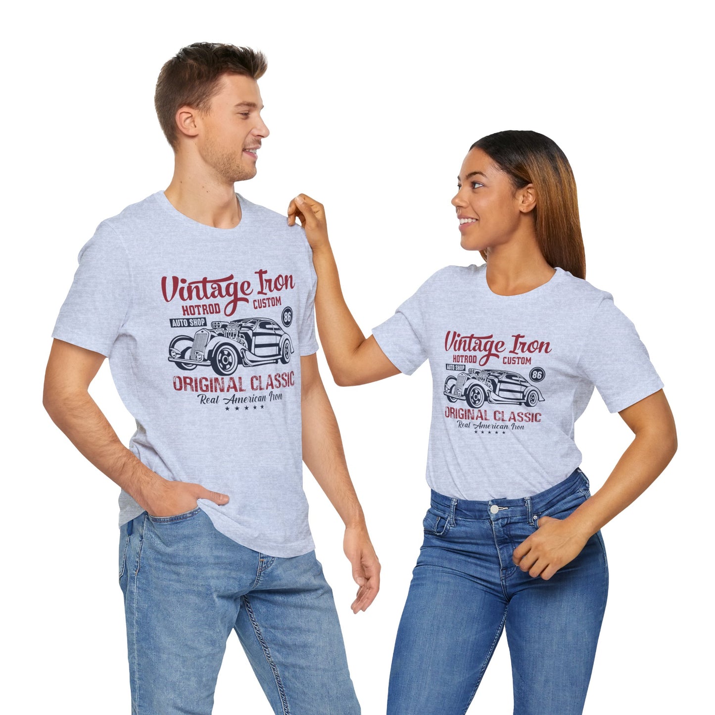 Vintage Iron, Hotrod Custom, Original Classic - Unisex Jersey Short Sleeve Tee - 12609