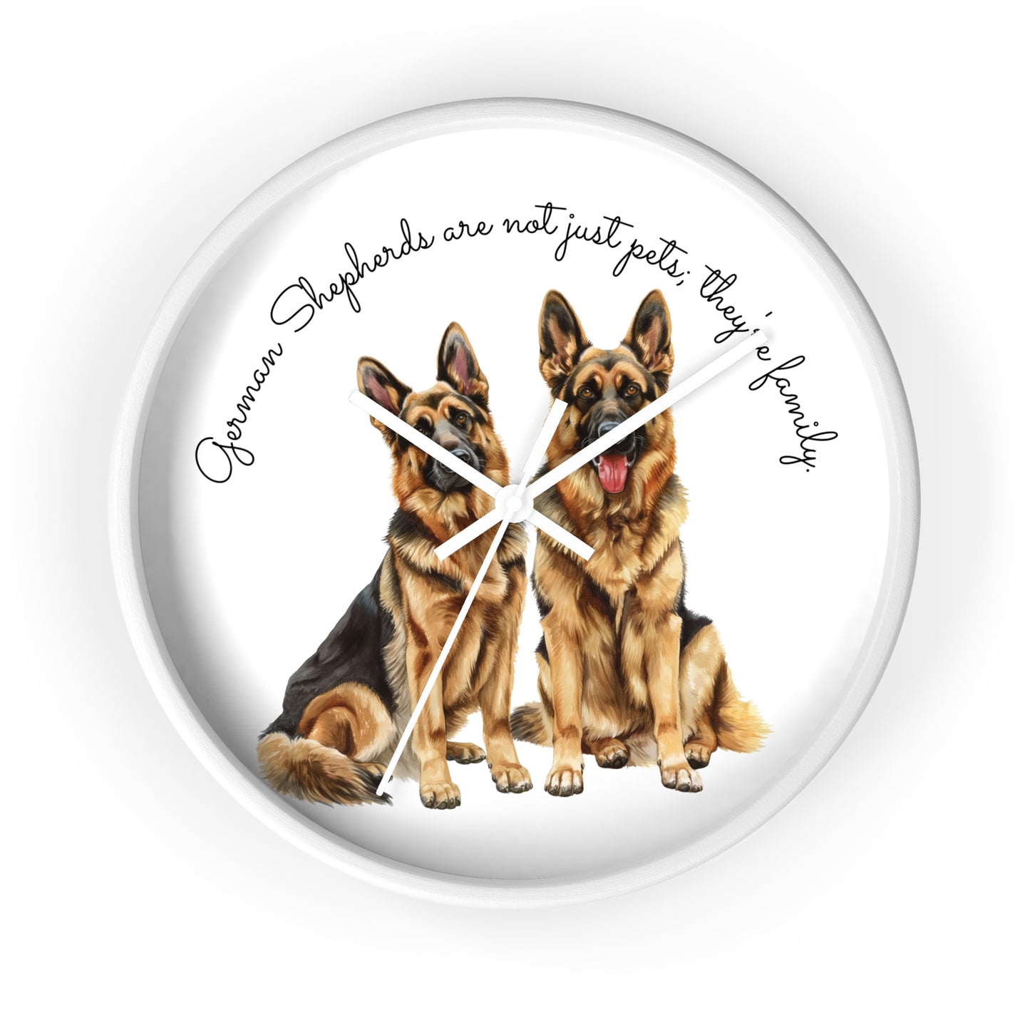 German Shepherds are Not Just Pets; They're Family - Wall Clock - 10498