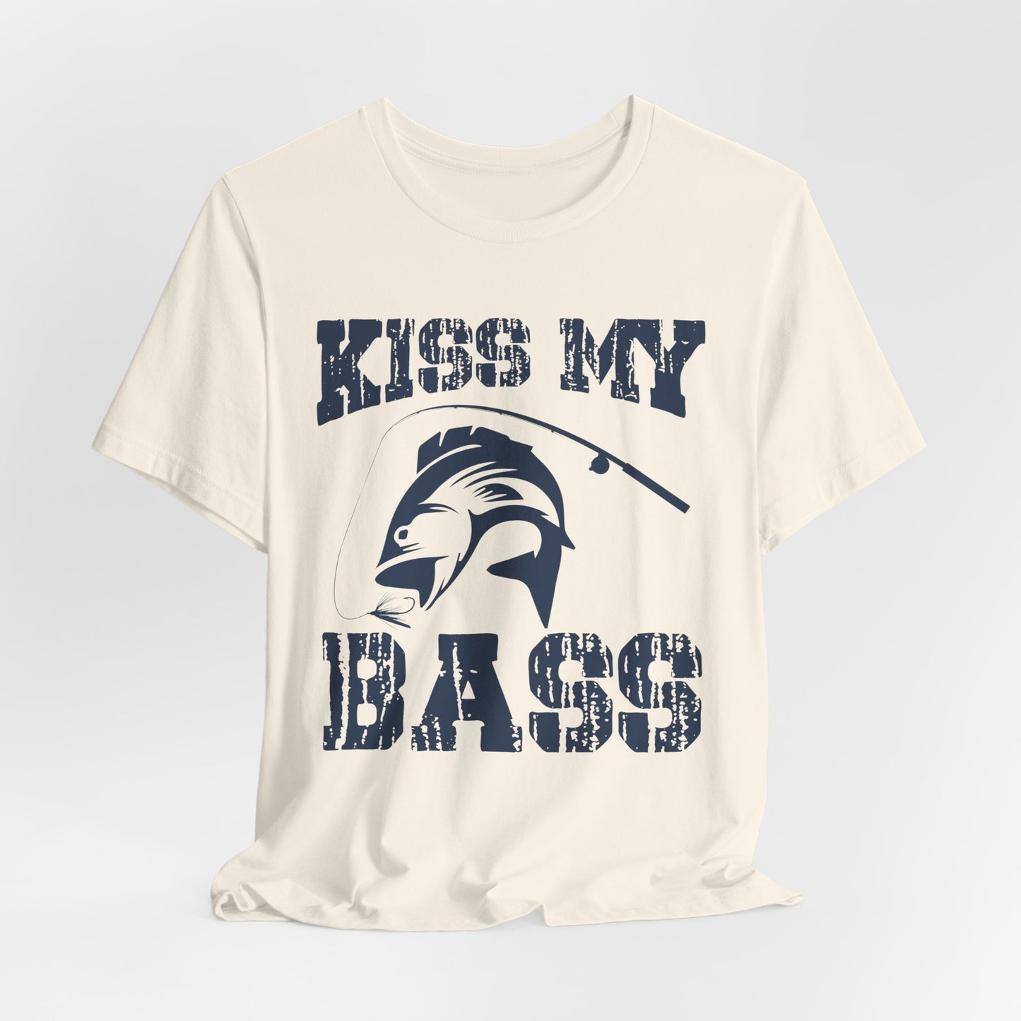 Fishing:  Kiss My Bass - Unisex Jersey Short Sleeve Tee - 14021