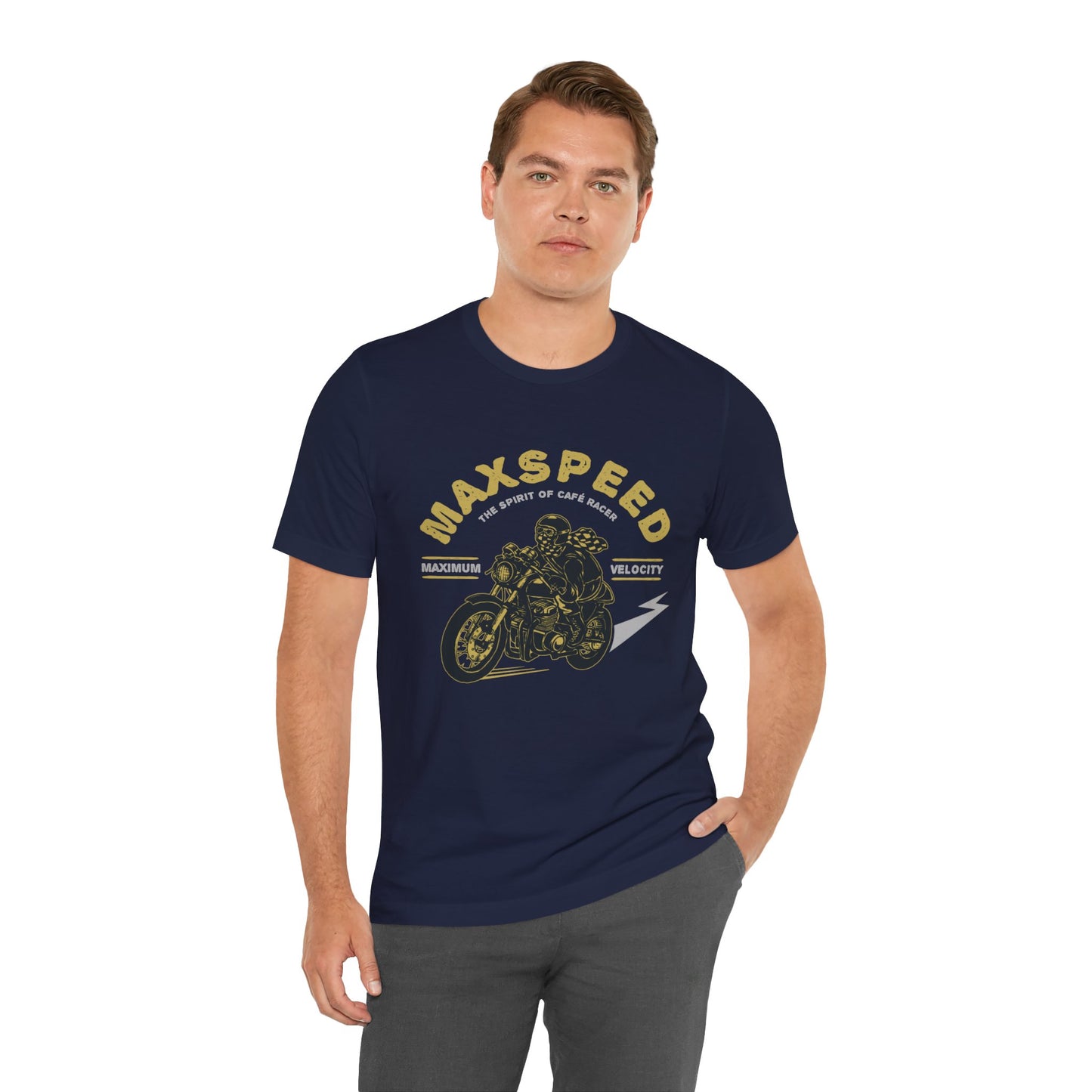 Maxspeed, The Spirit of Cafe Racer - Unisex Jersey Short Sleeve Tee