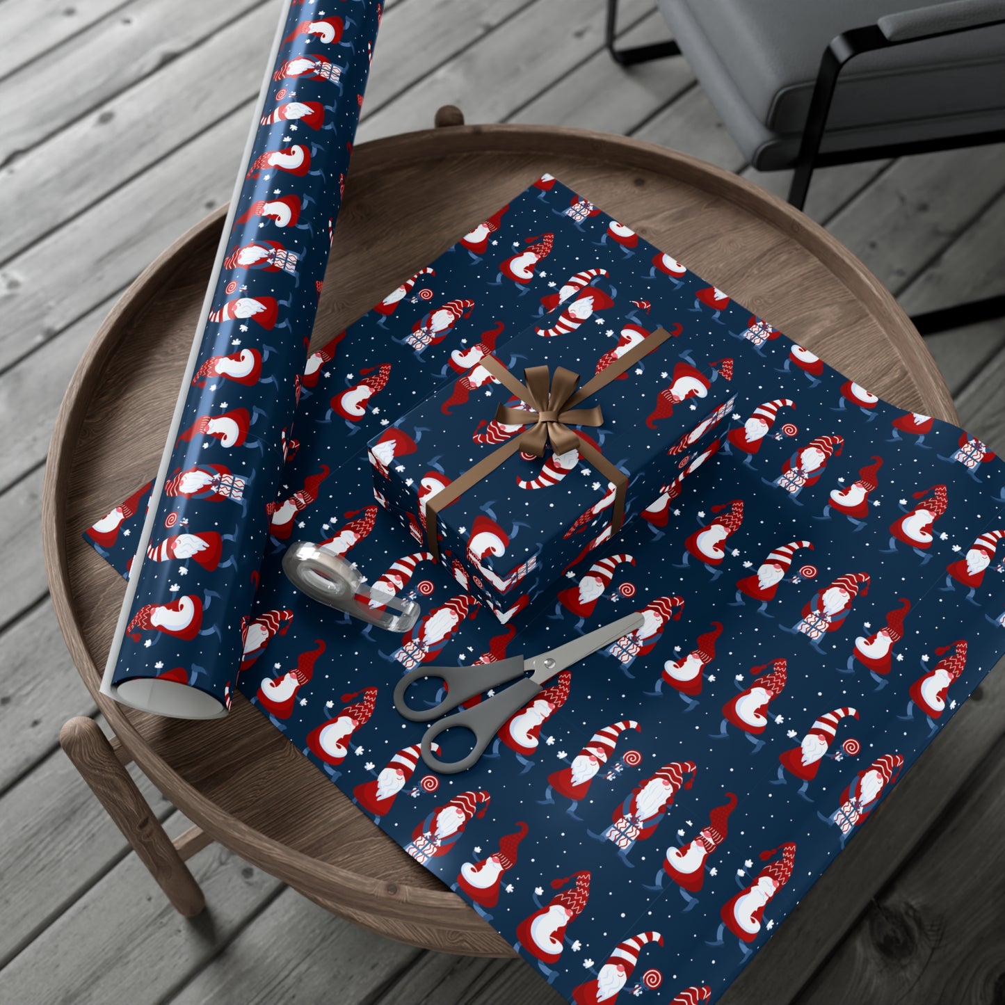 Merry Christmas, Navy Colored - Gift Wrap Papers - 10007