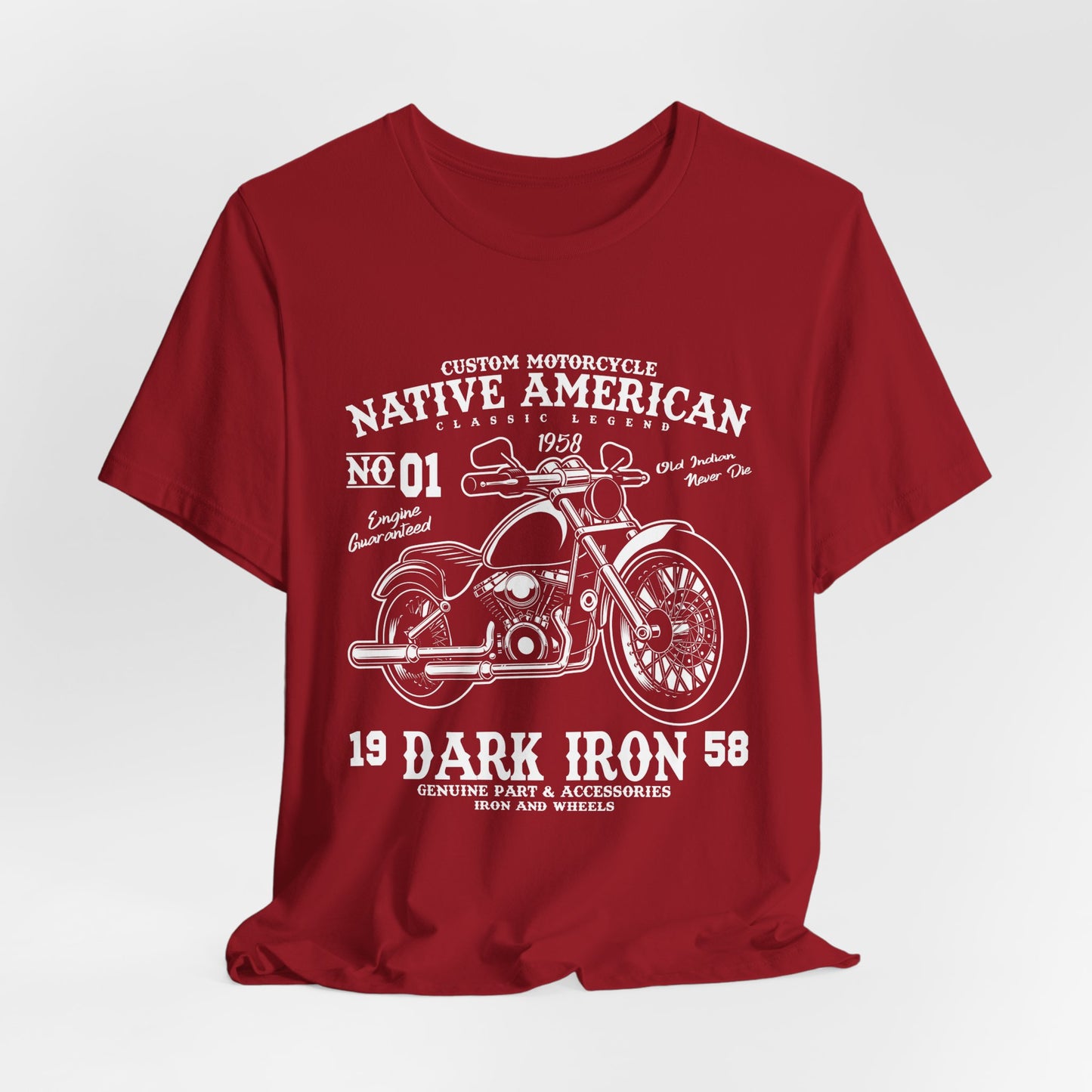 Custom Motorcycle, Native American - Unisex Jersey Short Sleeve Tee - 13299