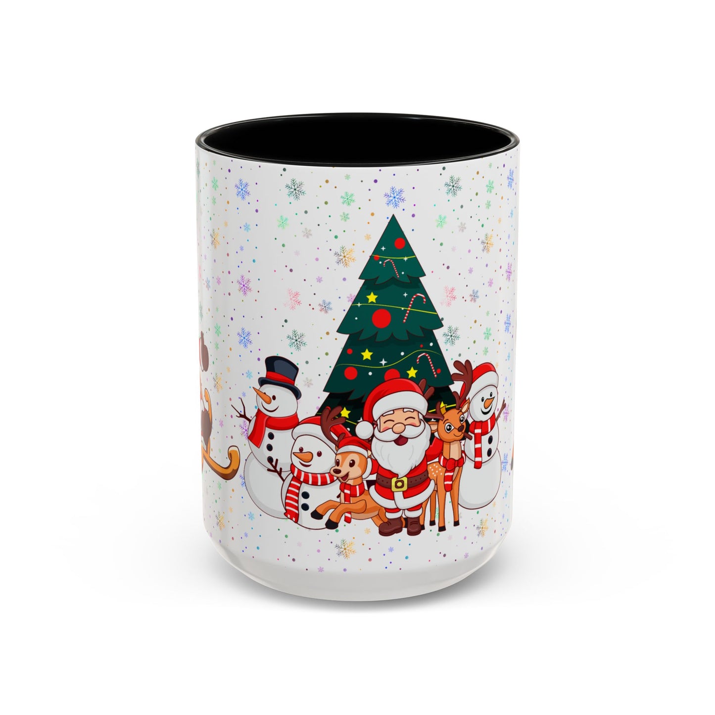 Christmas Party,  Santa,  Snowman, & Reindeer -  Accent Coffee Mug (11, 15oz) - 10428