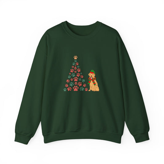 Christmas Tree & Dog - Unisex Heavy Blend™ Crewneck Sweatshirt -10239