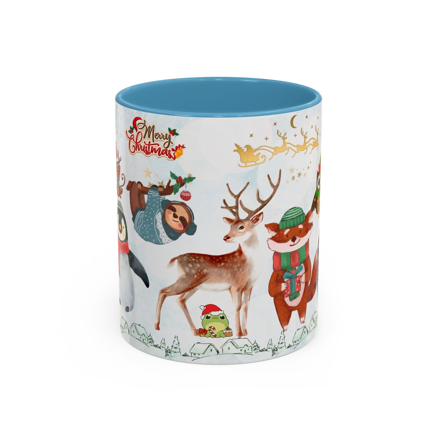 Merry Christmas, Animals - Accent Coffee Mug (11, 15oz)