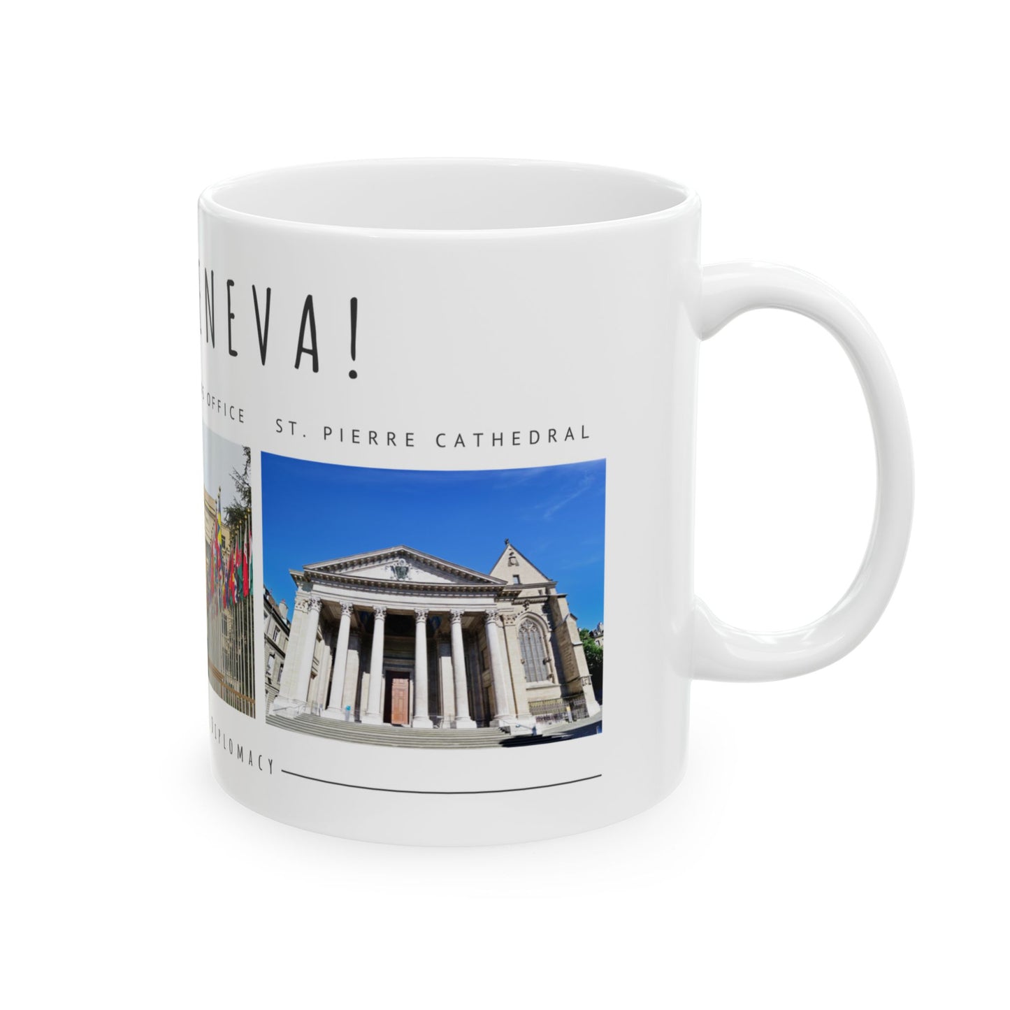 Hello, Geneva! Ceramic Coffee Mug - 11oz & 15oz - Travel Souvenir Gift - 12168