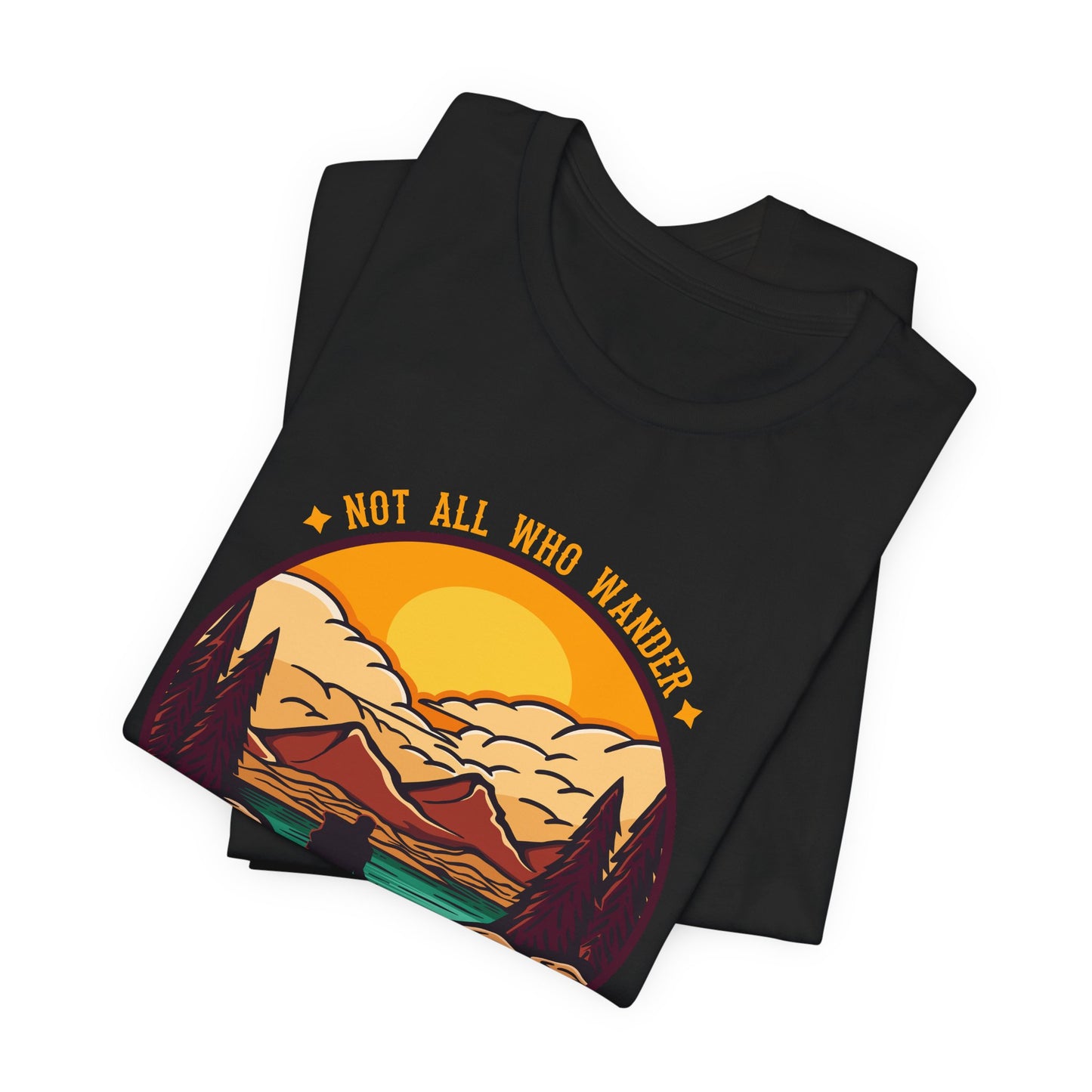 Camping: Not All Wander Are Lost - Unisex Jersey Short Sleeve Tee